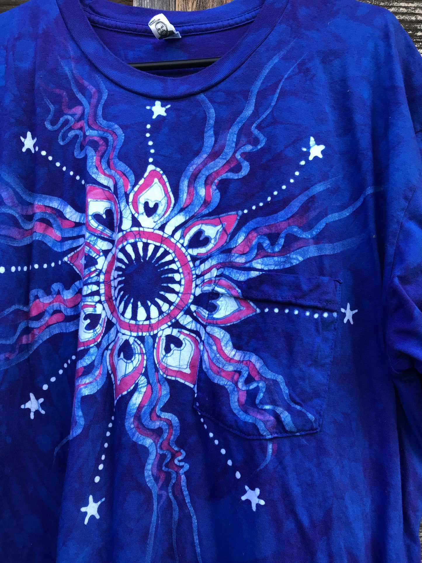 Kaleidoscope Flower Hand Painted Batik Tshirt tshirt batikwalla 2X