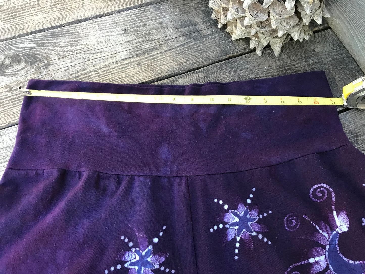 Moon and Stars Batik Biker Shorts - Purple Eggplant Batikwalla by Victoria