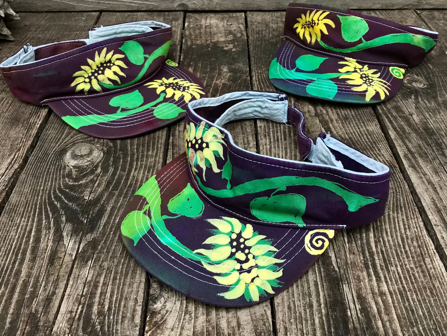 Sunflowers Sun Visor Hat Creative Ideas batikwalla