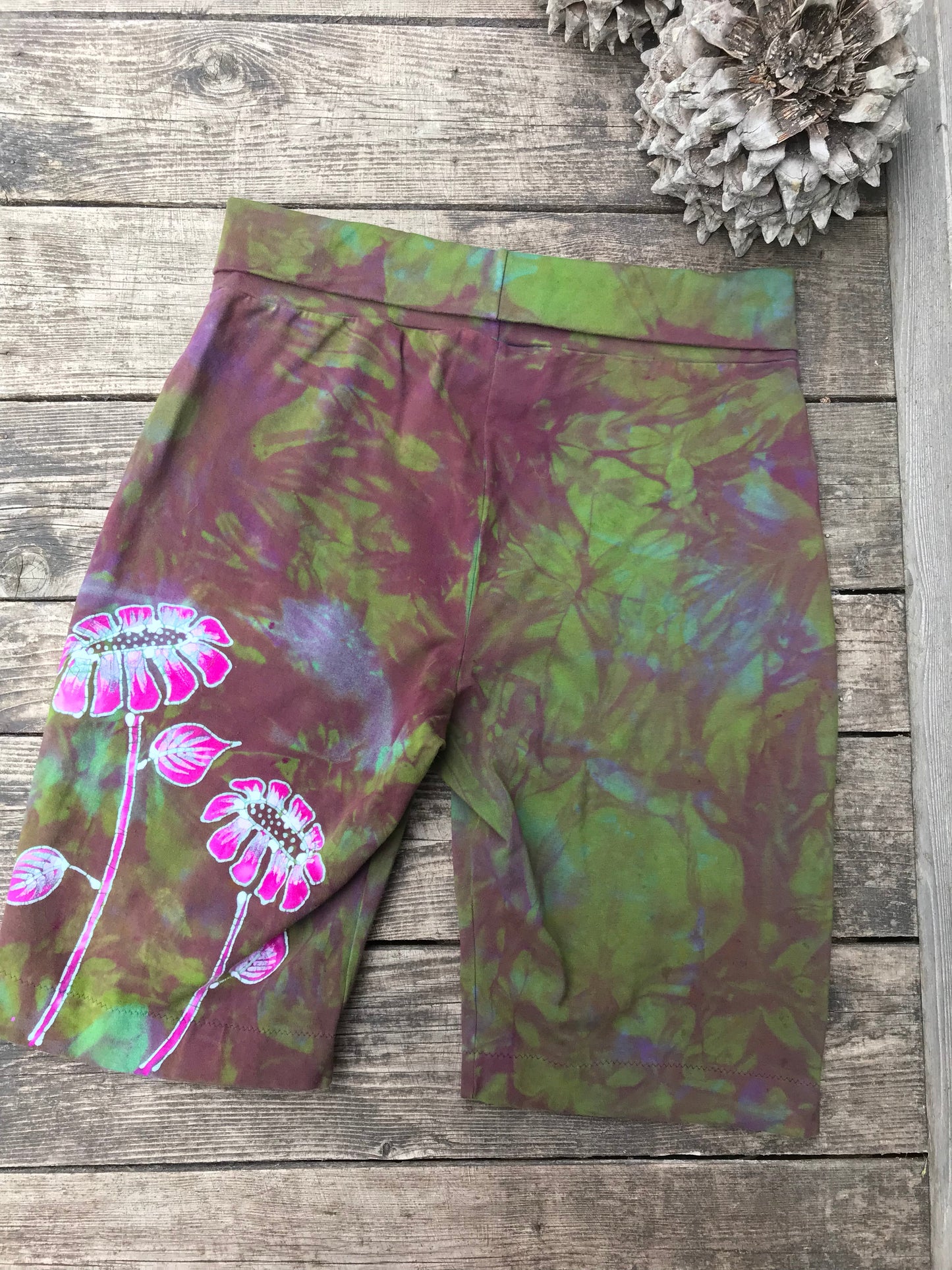 Garden Goodness Flower Power Batik Biker Shorts Batikwalla by Victoria