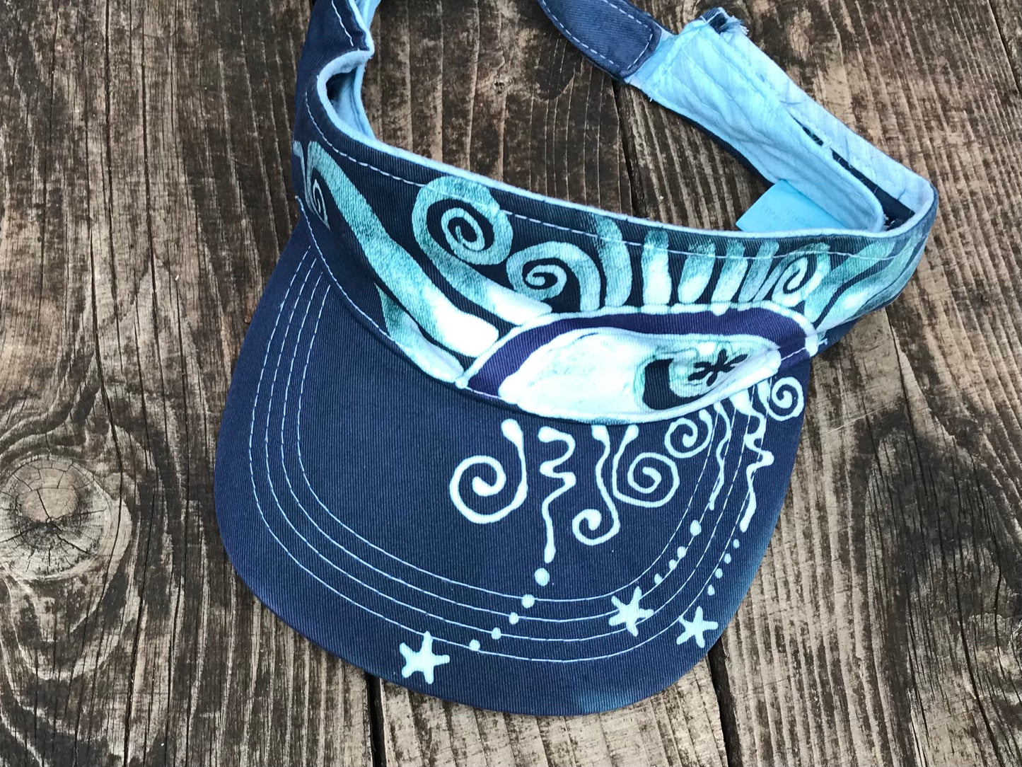 Teal and Purple Sun Visor Hat Creative Ideas batikwalla
