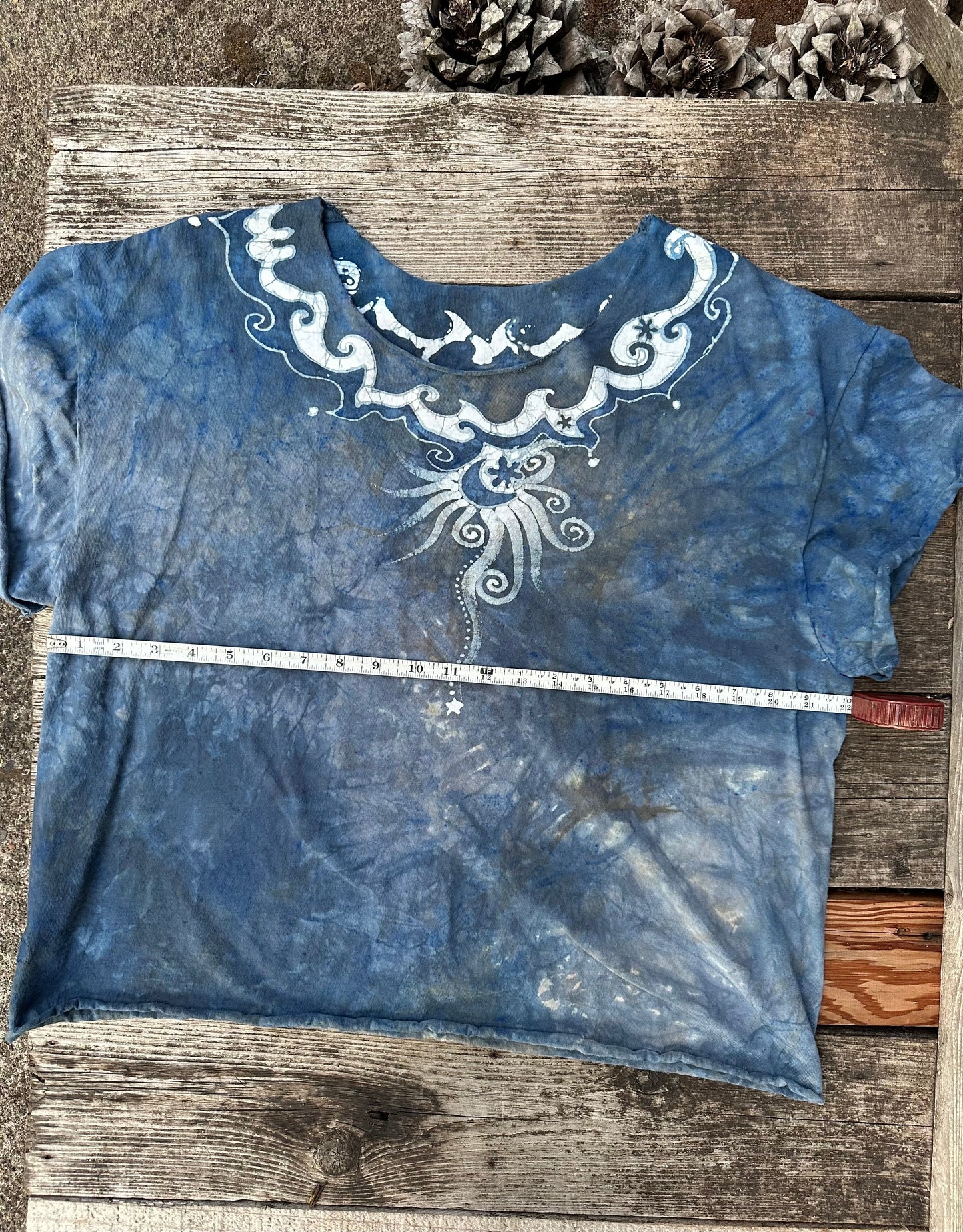 High Prairie Batik Necklace Tee - Size Large Shirts & Tops Batikwalla by Victoria