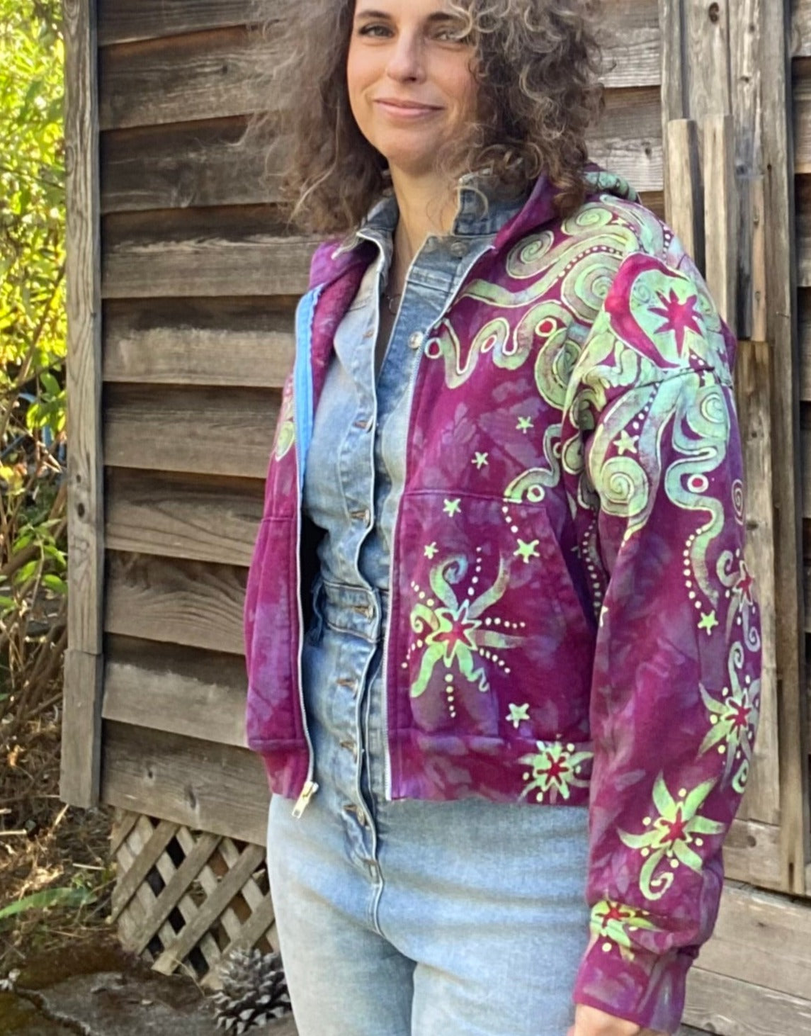 Sunrise Sun Glow Handmade Batik Hoodie - Size S/M hoodie batikwalla