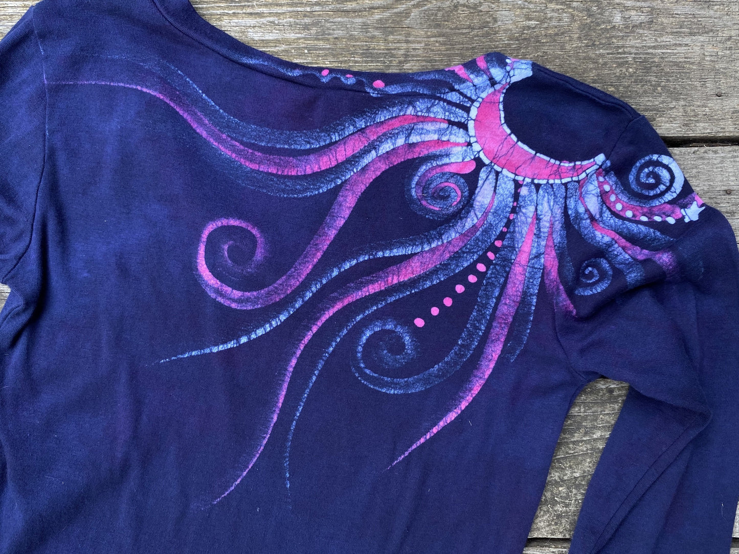 Midnight Star Centered Handmade Batik Vneck Batik Dresses batikwalla