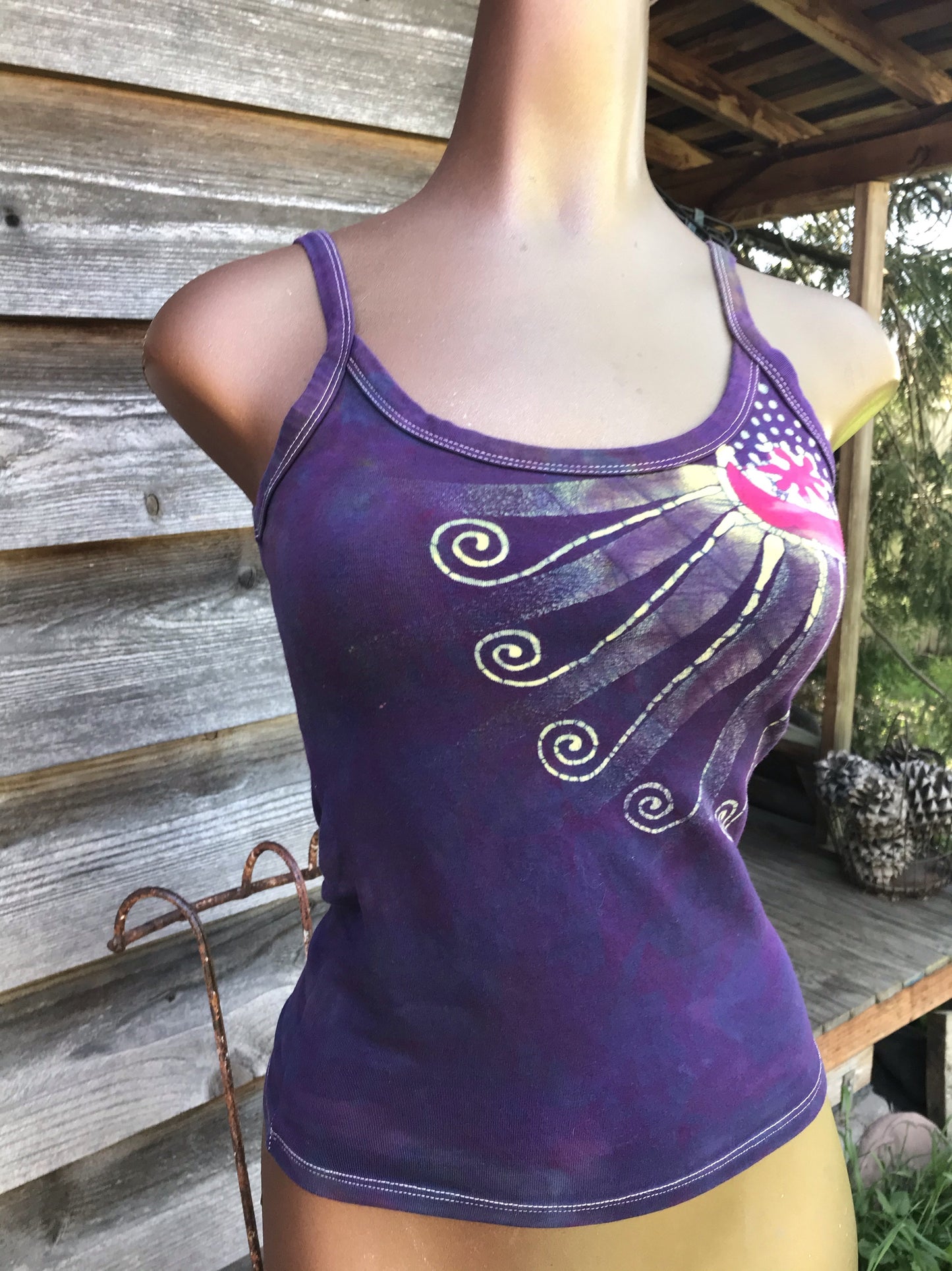 Berry Huntress Batikwalla Tank Top Tops batikwalla