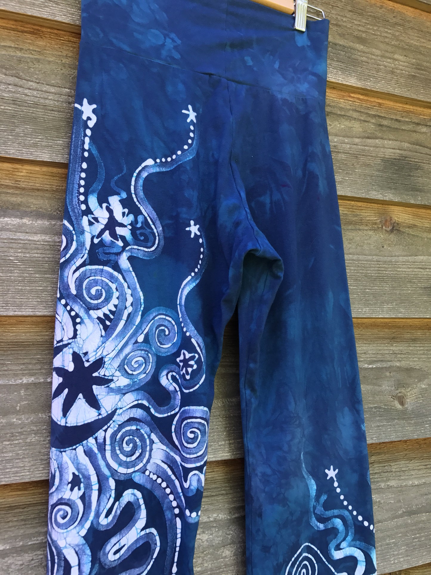 Blue on Blue Batik Stretchy Movement Pants