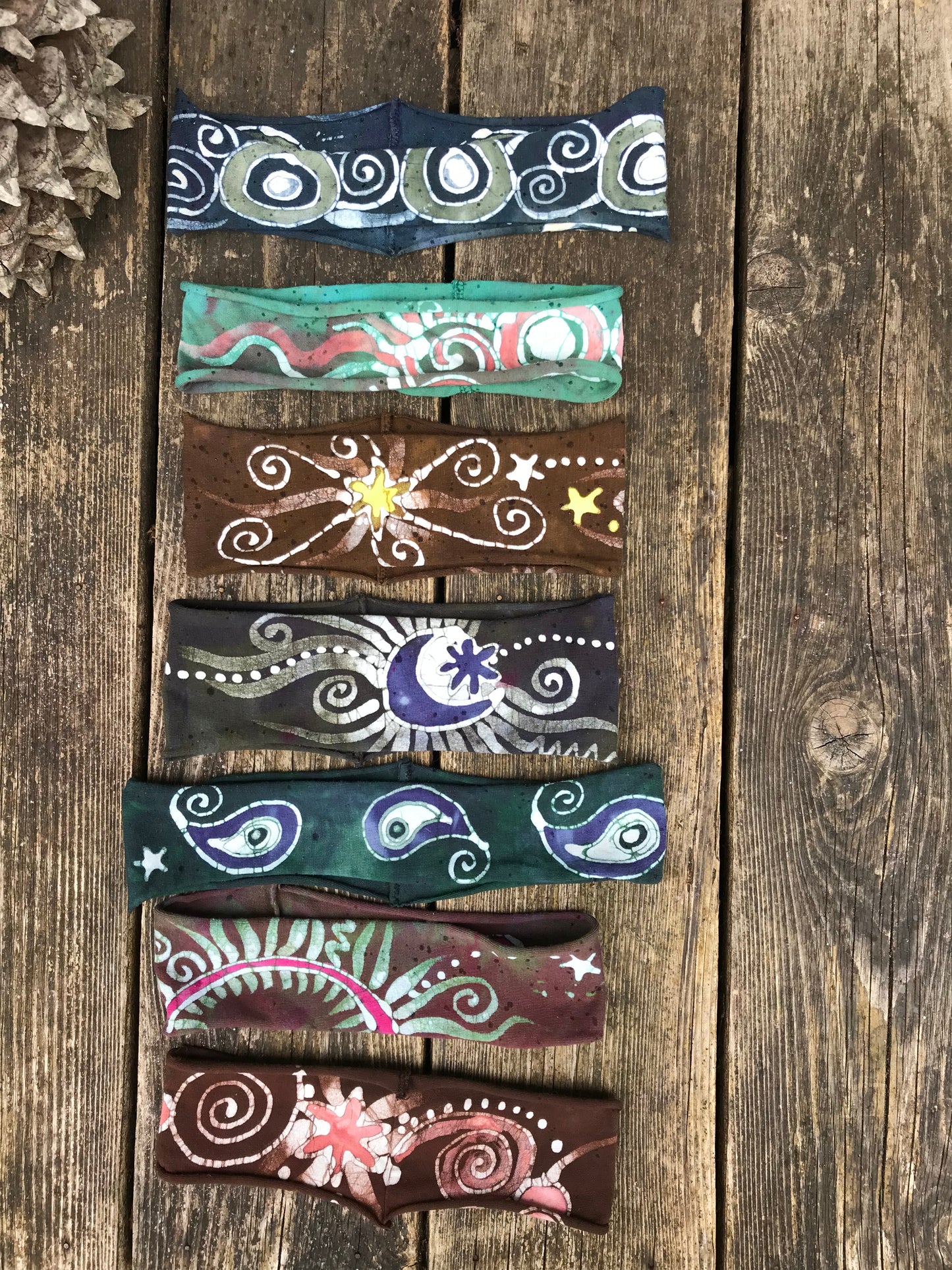 Teal Paisley Stellar Handmade Headband Batikwalla by Victoria