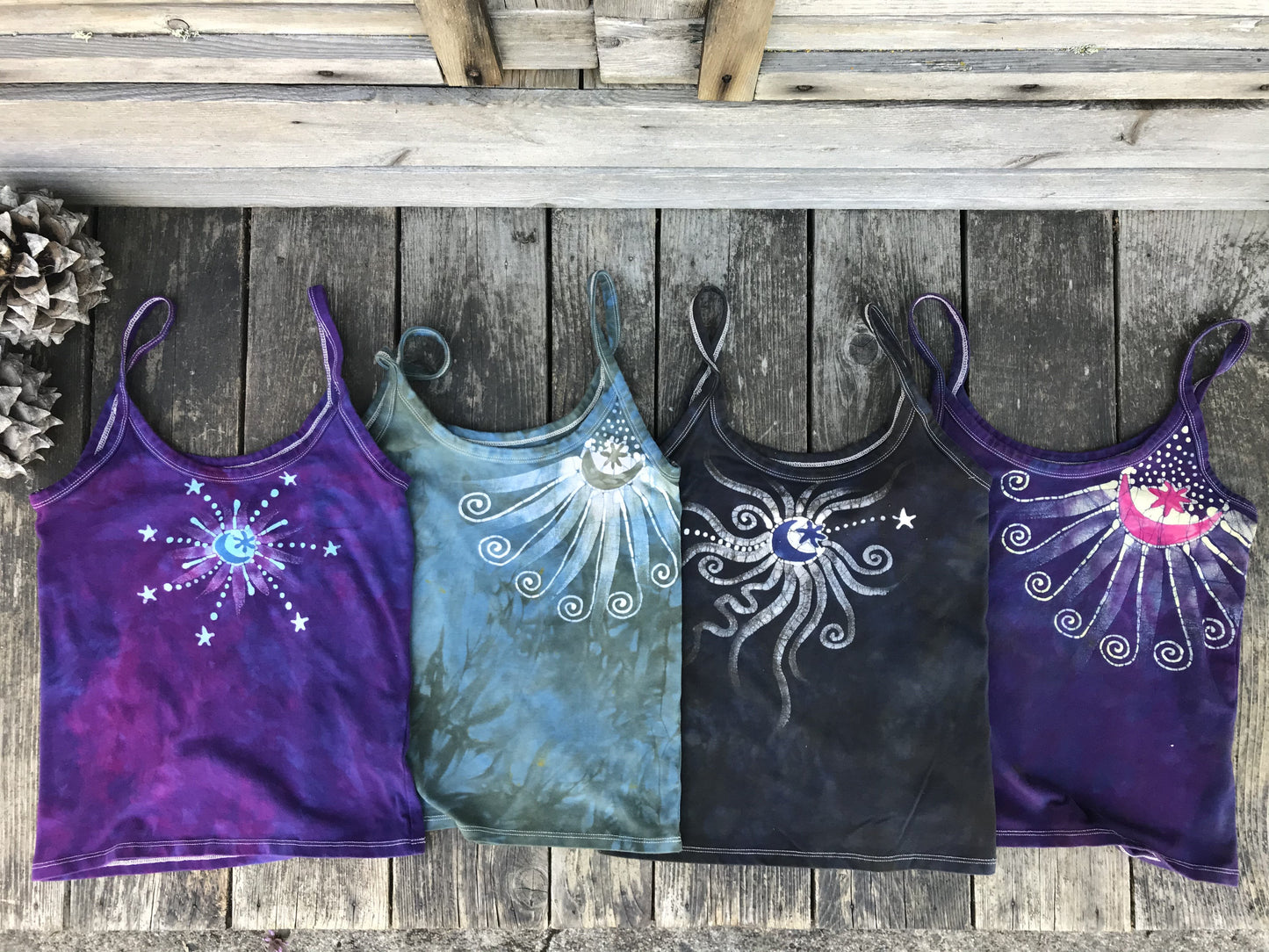 Aqua Mint Moonbeams Batikwalla Tank Top Tops batikwalla