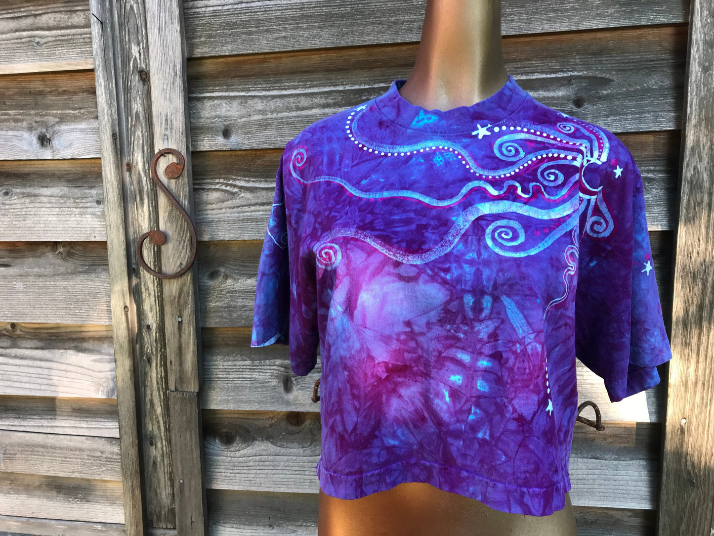 Amethyst Starlight Oversize Crop Top Batikwalla by Victoria