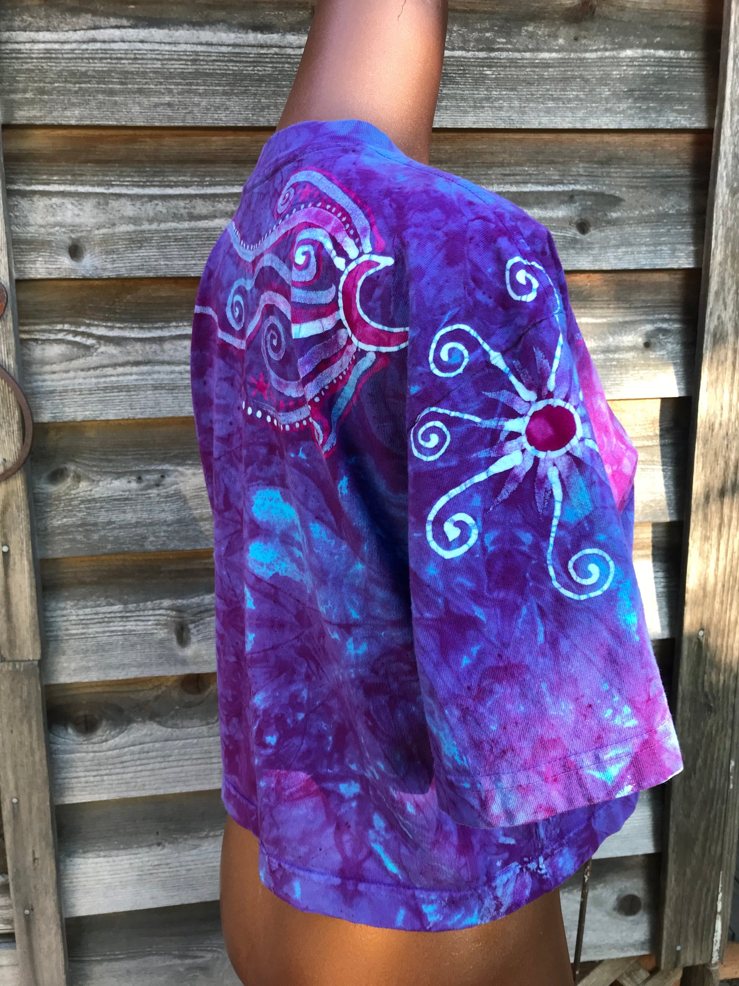 Amethyst Starlight Oversize Crop Top Batikwalla by Victoria