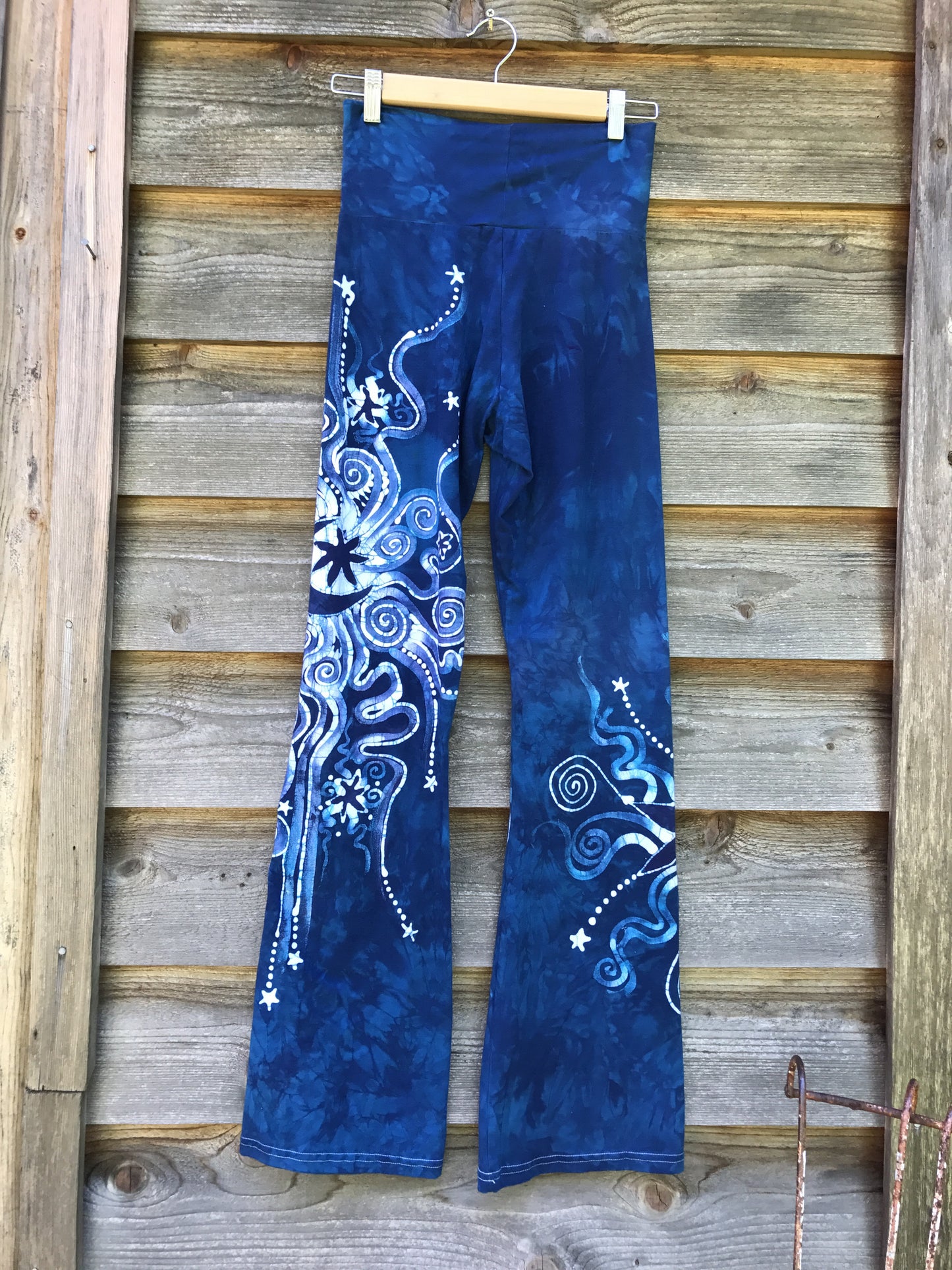 Blue on Blue Batik Stretchy Movement Pants