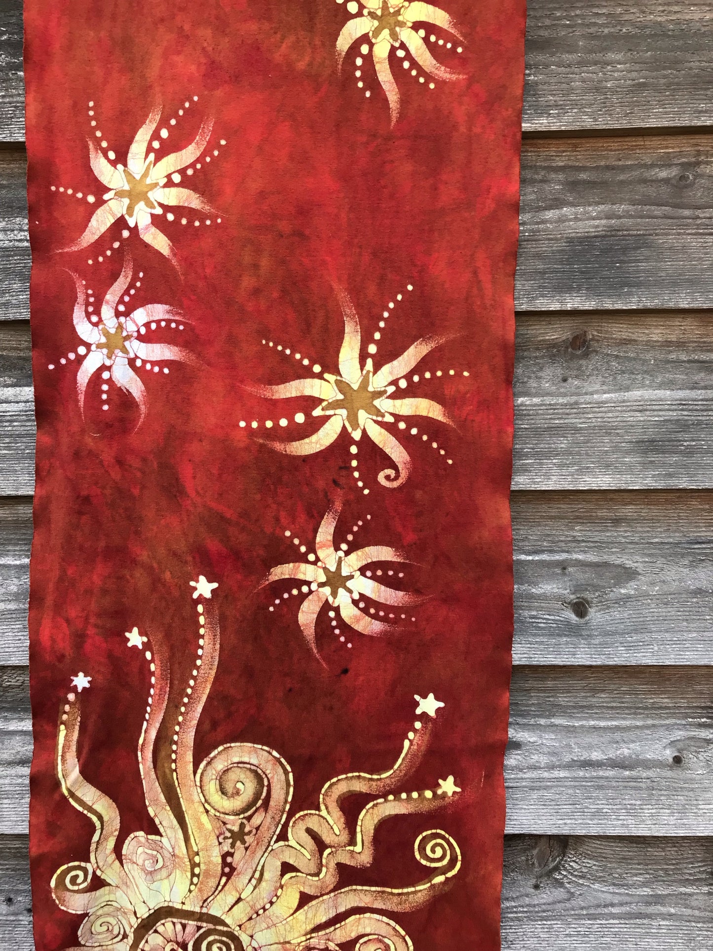 Warmth Of The Sun Hand Painted Organic Cotton Batik Scarf