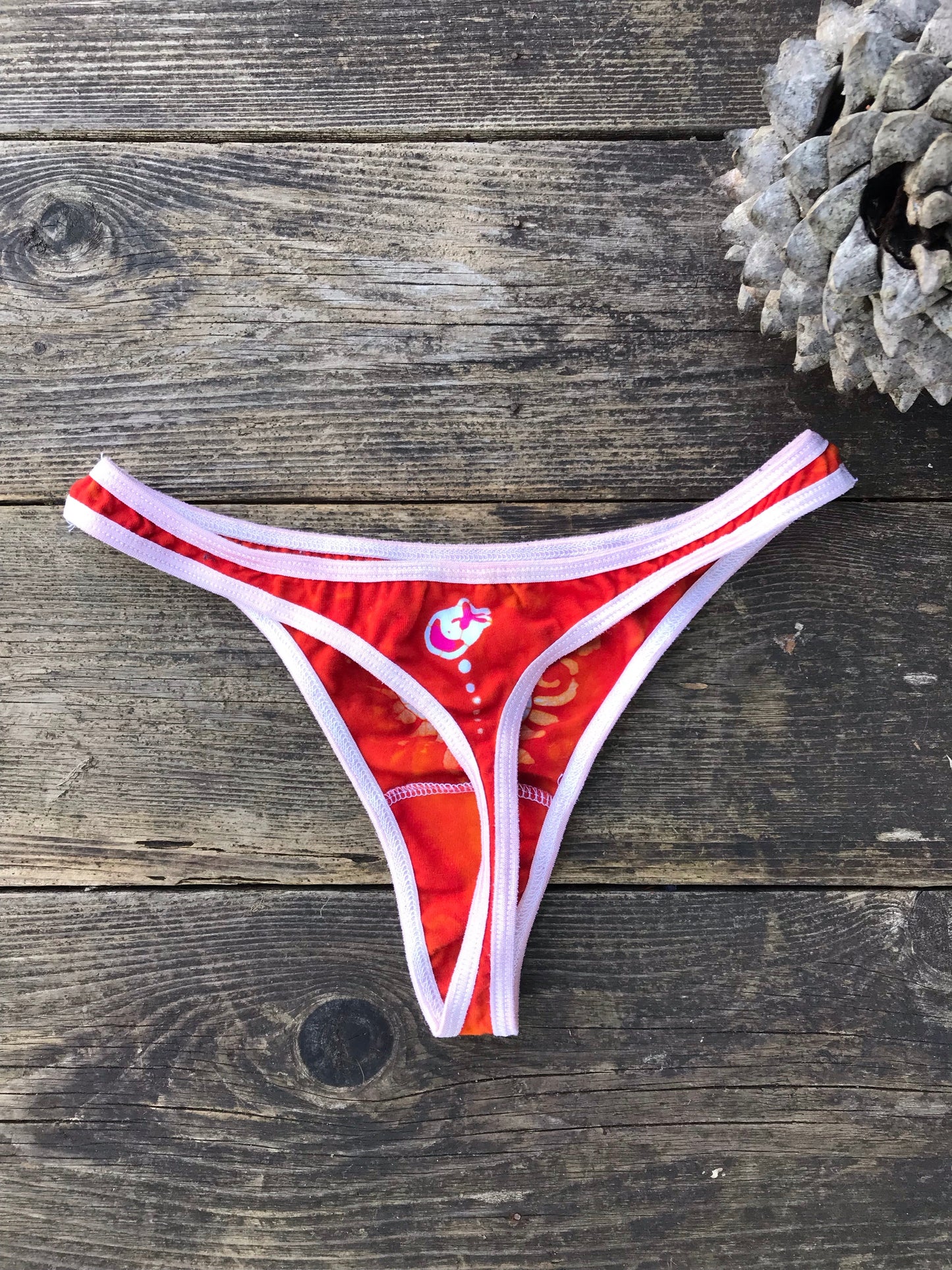 Orange Crush Batik Undies - Size Large and Medium Undies Swimwear batikwalla