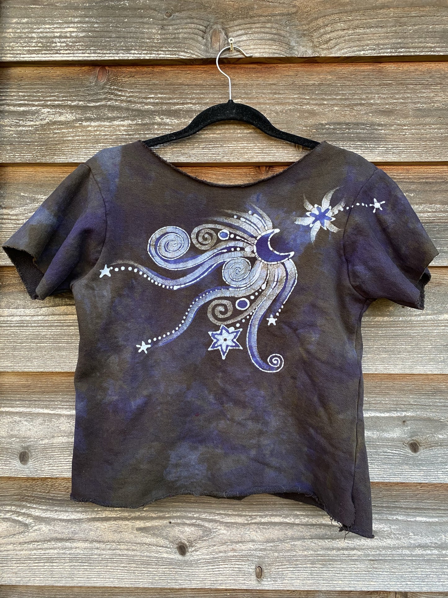 Amethyst Forest Cotton Handmade Batik Top - Medium/Large Batik Dresses Batikwalla