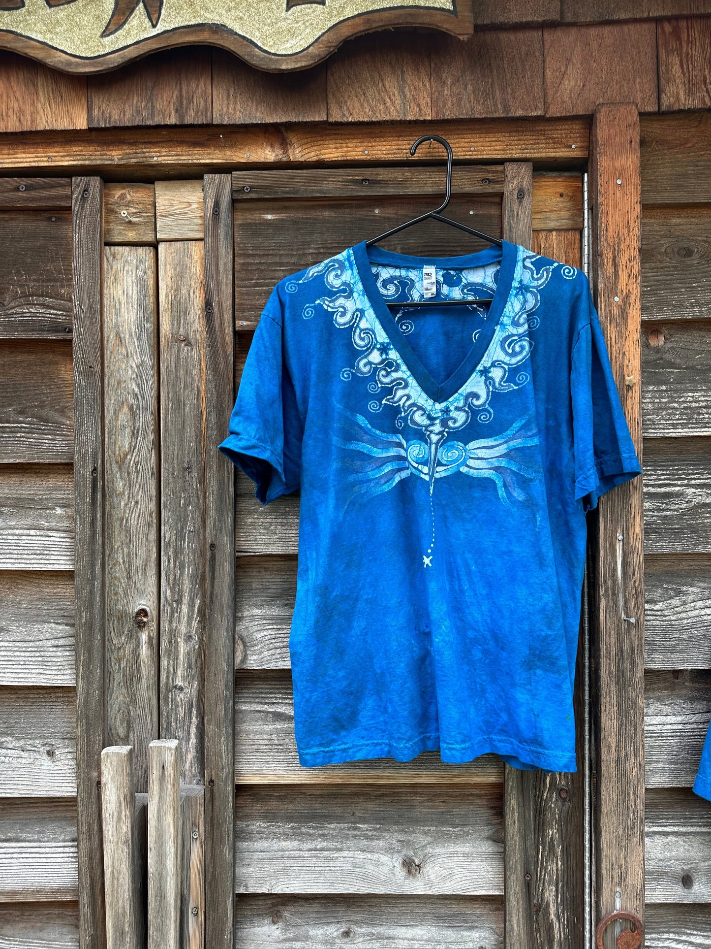 Blue Angel Batik Vneck Tshirt Tshirts batikwalla XL