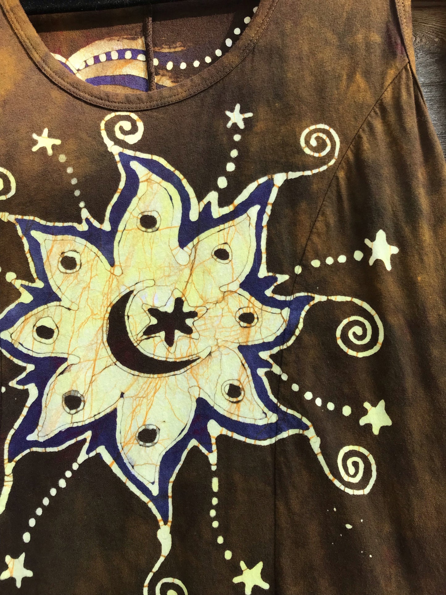 Golden Starquest Boho Batik Summer Dress Batik Dresses Batikwalla