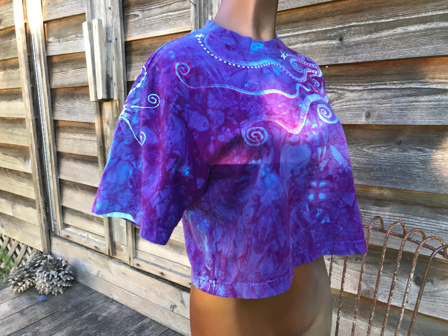 Amethyst Starlight Oversize Crop Top Batikwalla by Victoria