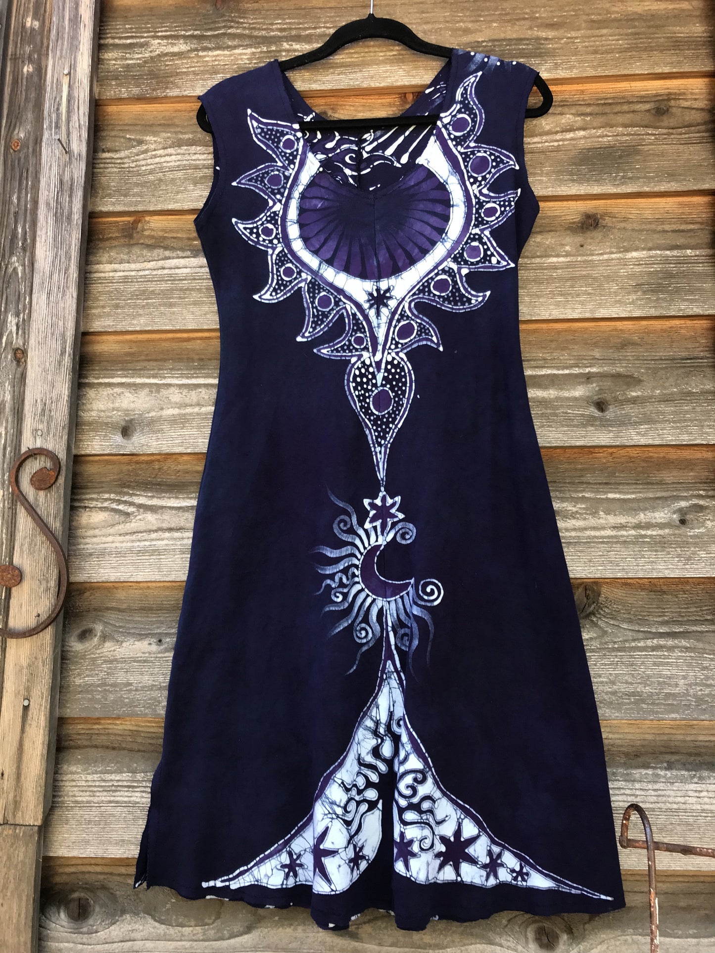 Blue Mountain Sun Batikwalla Handmade Batik Dress in Organic Cotton - Imperfect Batik Dresses Batikwalla