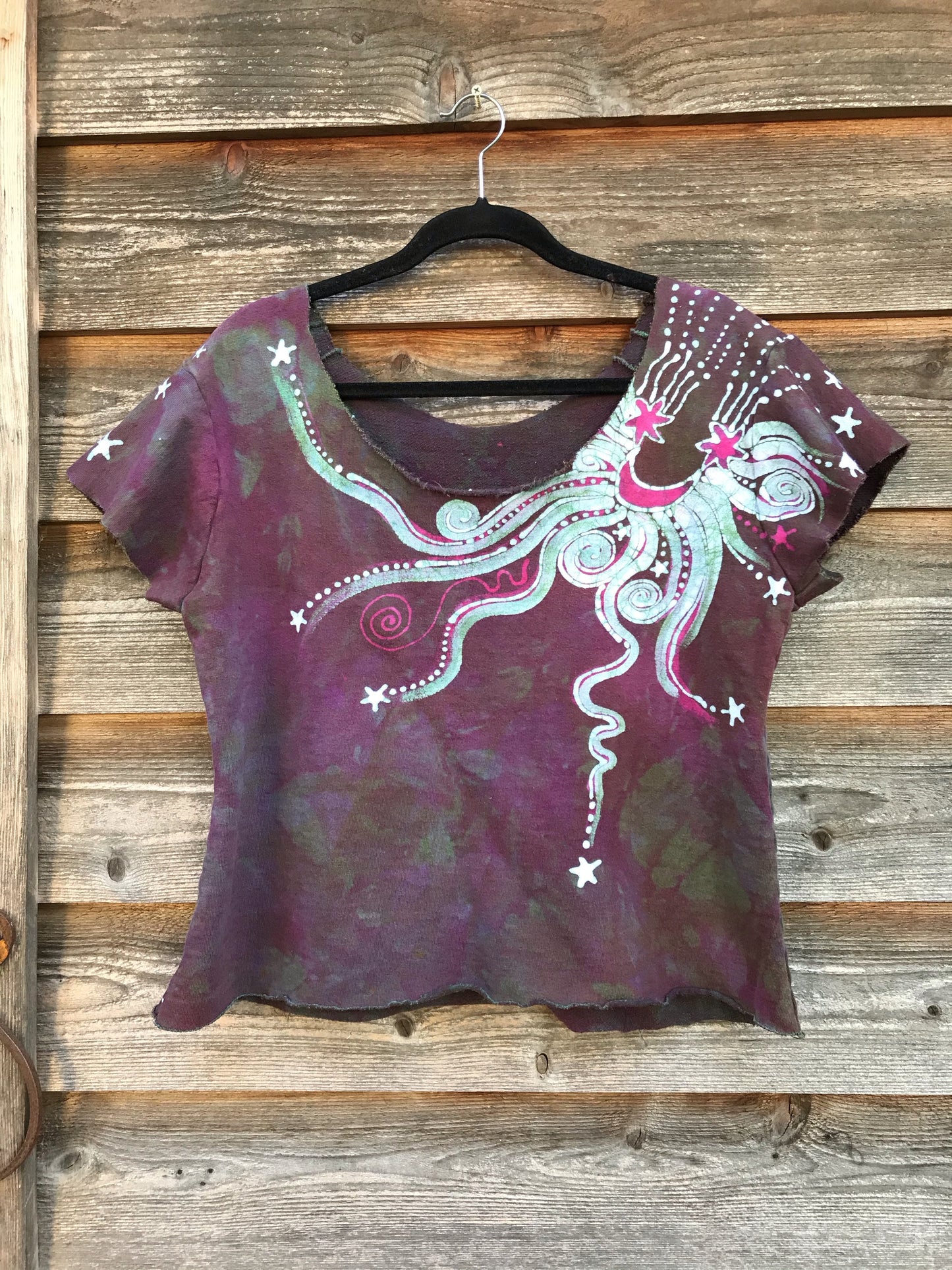 Peppermint Bliss Organic Cotton Handmade Batik Top - Large Batik Dresses Batikwalla