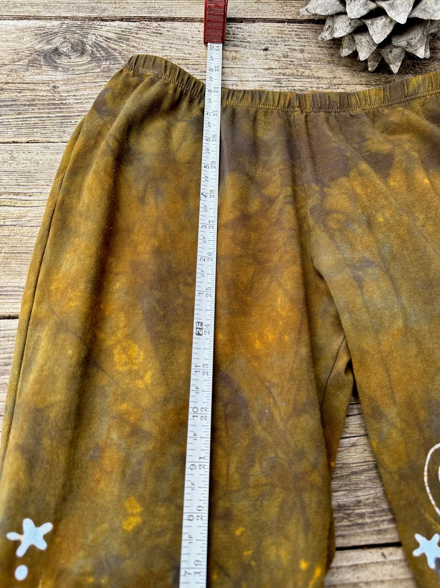 Sun Gold and Deep Purple Sun Batik Leggings - Size Small leggings batikwalla