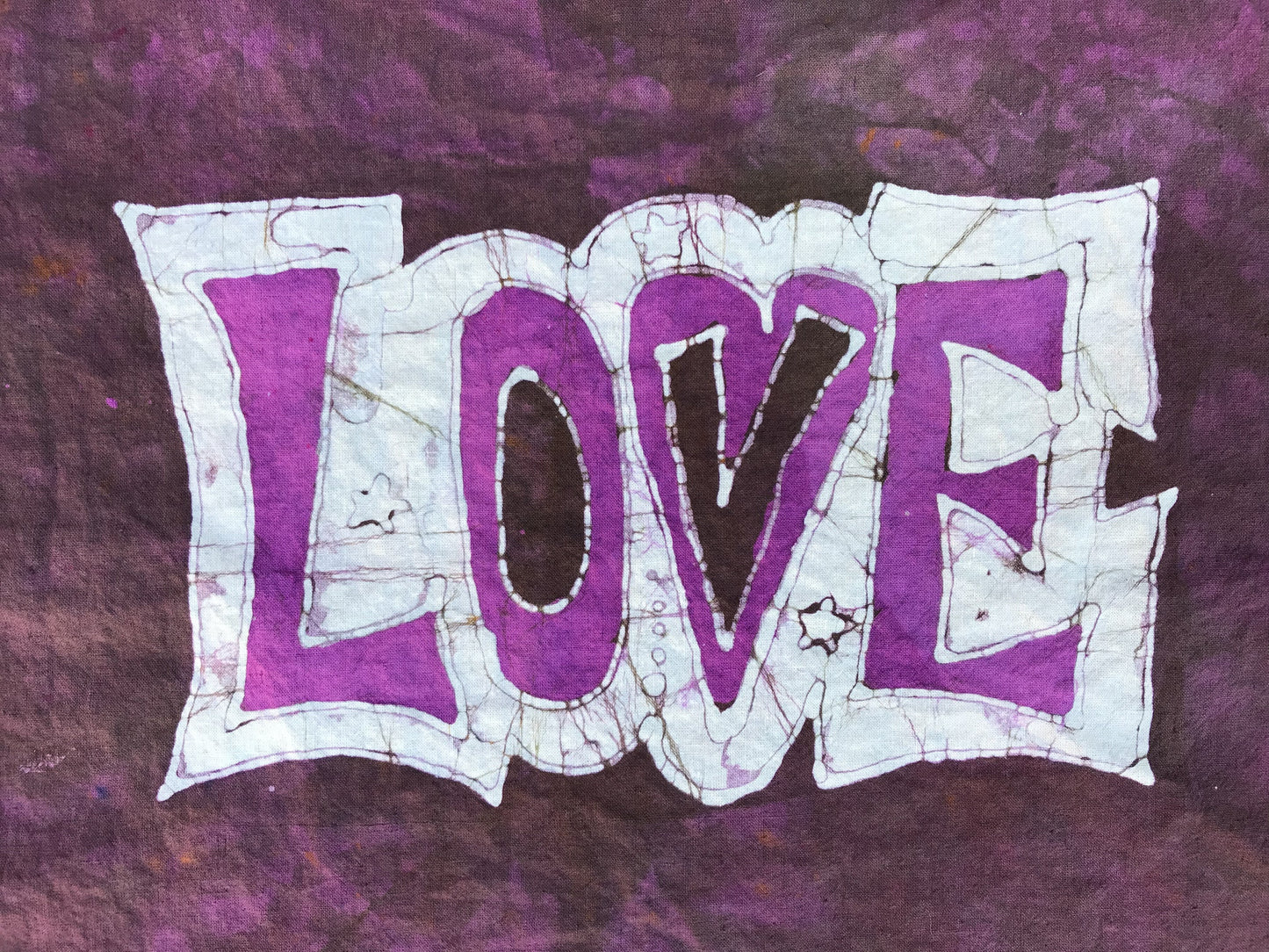 Love Batik Bandanna - Dusty Red Purple - 100% Woven Cotton Fabric scarf batikwalla