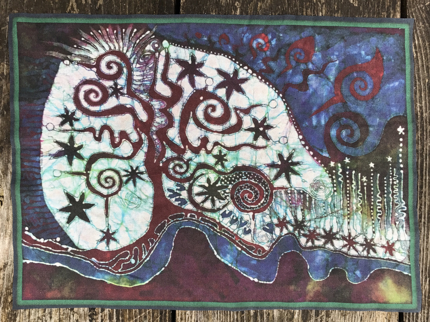 Brave The Storm Batik Fabric Print