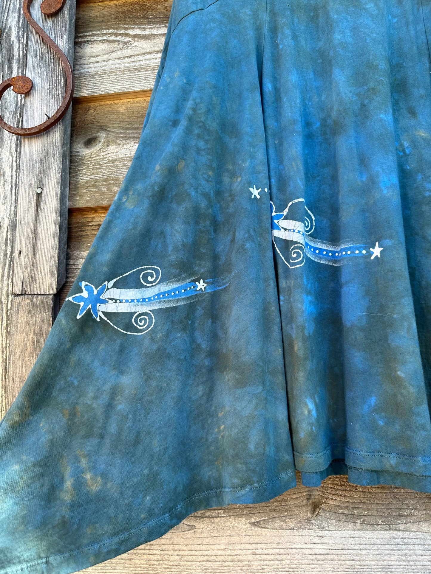 Blue Moon Sage Batikwalla Batik Dress - Size XL Batik Dresses Batikwalla