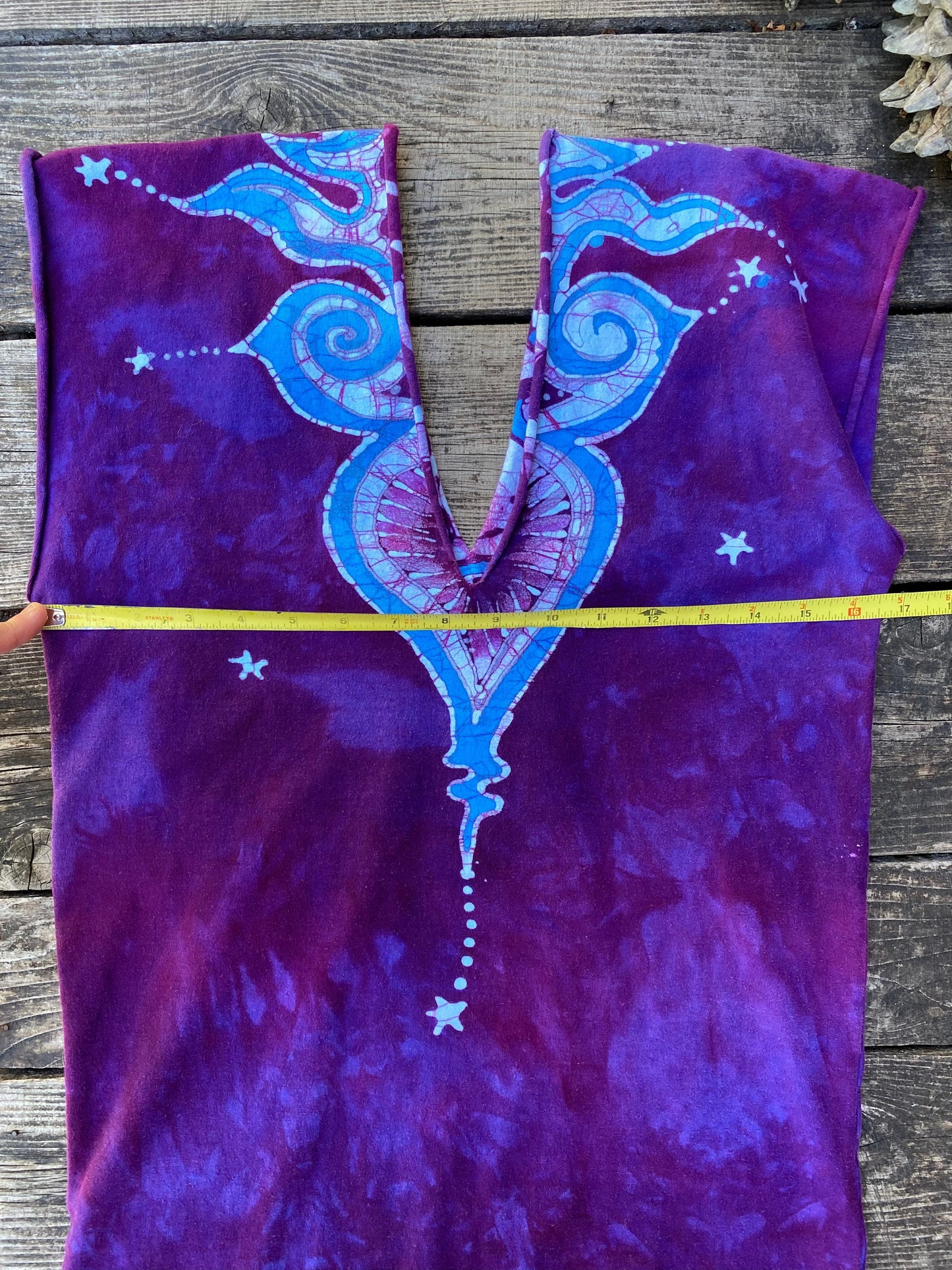 Purple Blue Cosmic Stretchy Hemp Tube Dress Batik Dresses Batikwalla