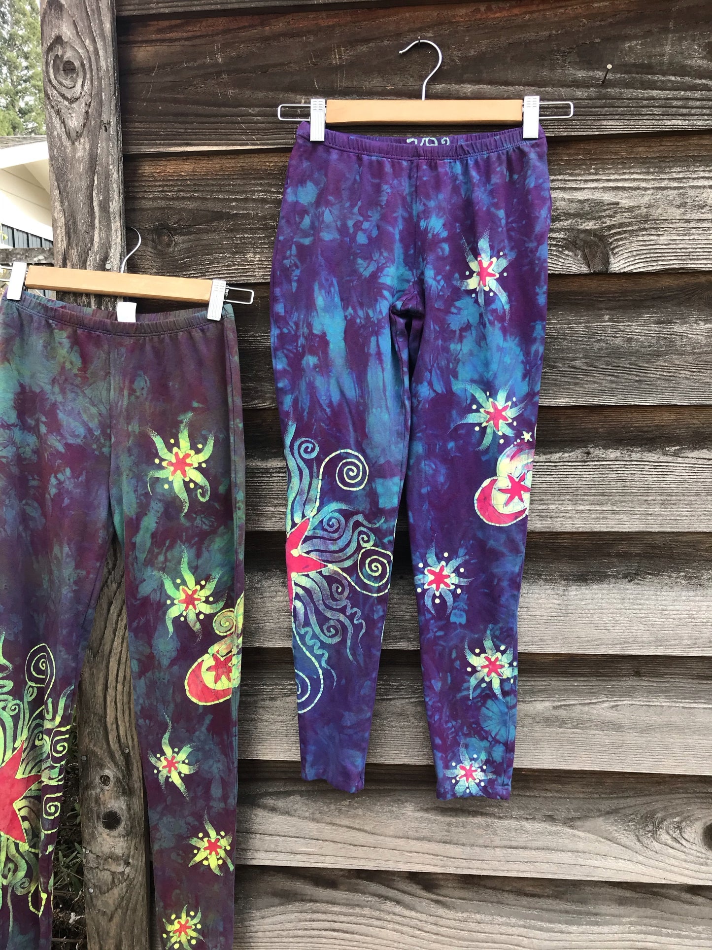 Sunrise Moon and Stars Batik Yoga Leggings - New Version leggings batikwalla