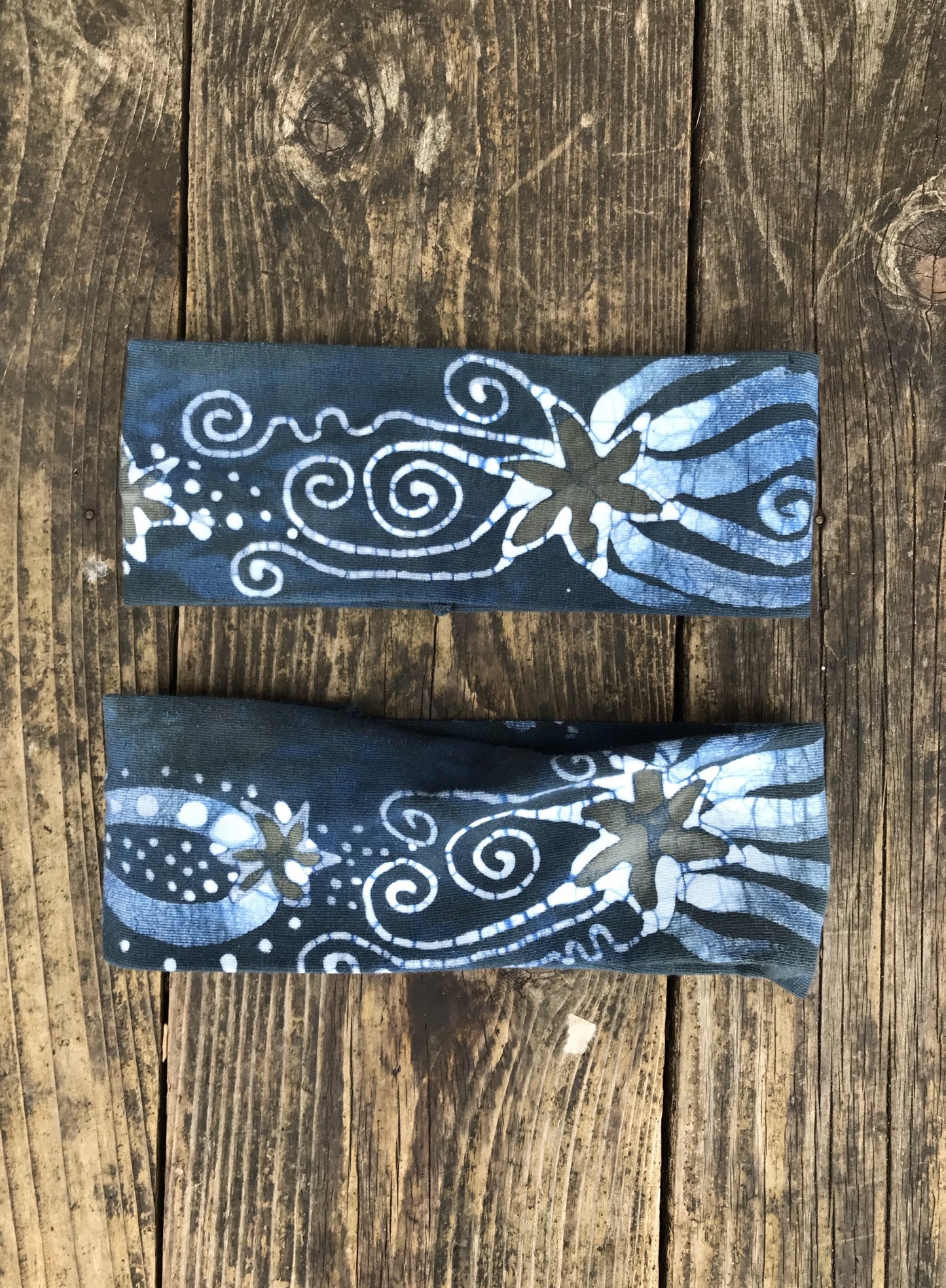 Blue Sage Fold Over Headband - by Batikwalla Batikwalla by Victoria