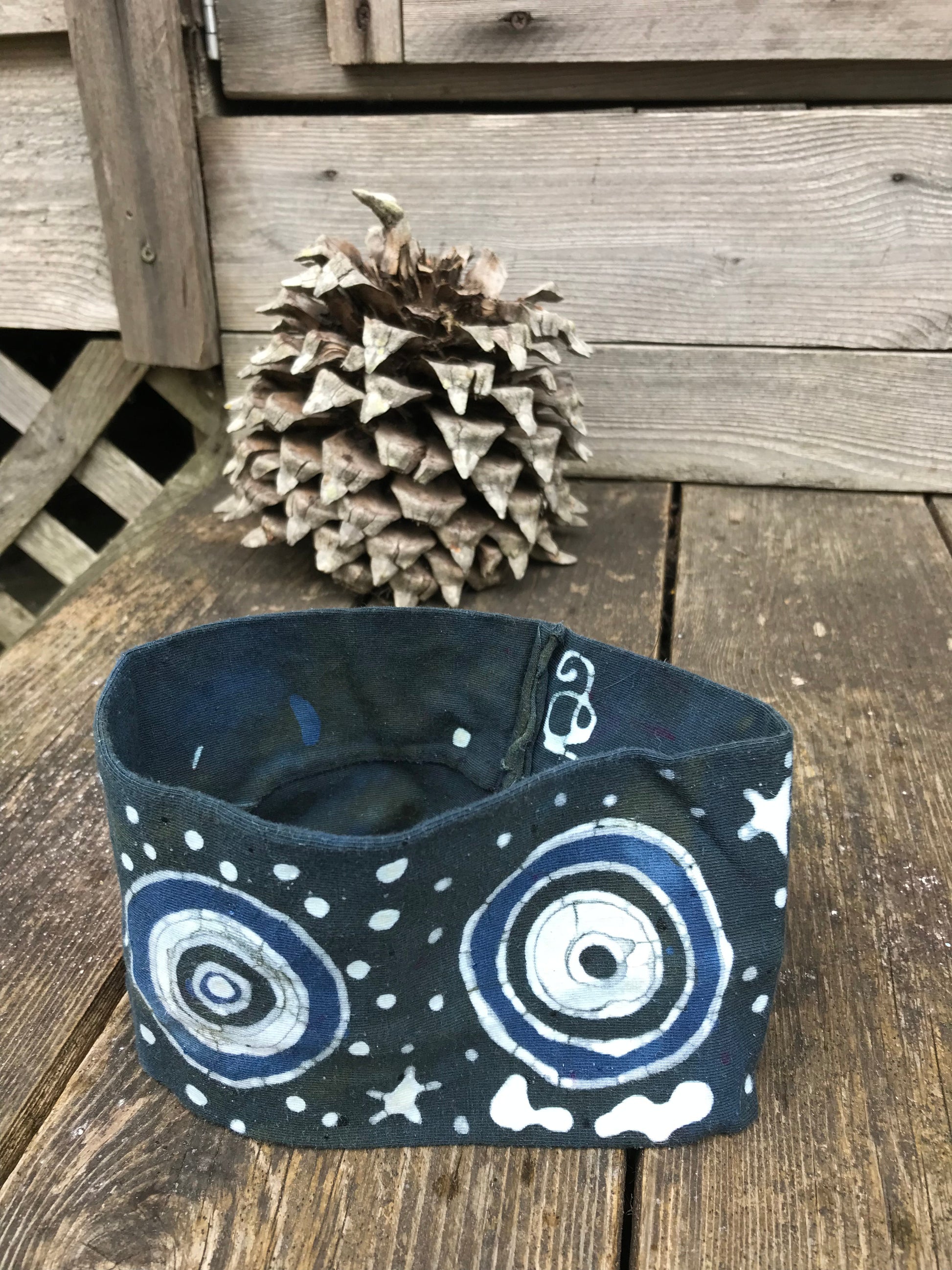 Juicy Fat Blueberries Fold Over Headband Batikwalla by Victoria