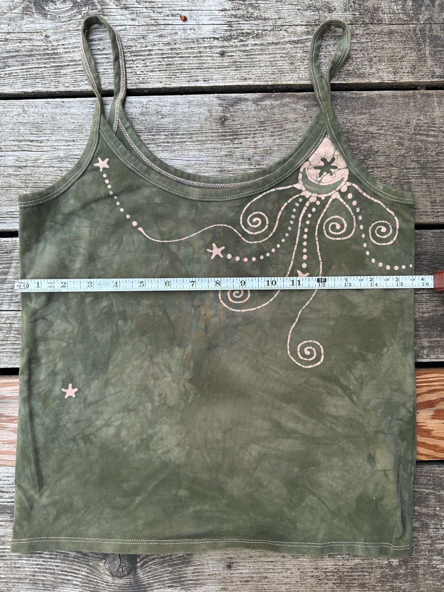 Sage Moon Hand Painted Batikwalla Tank Top Tops batikwalla 2X