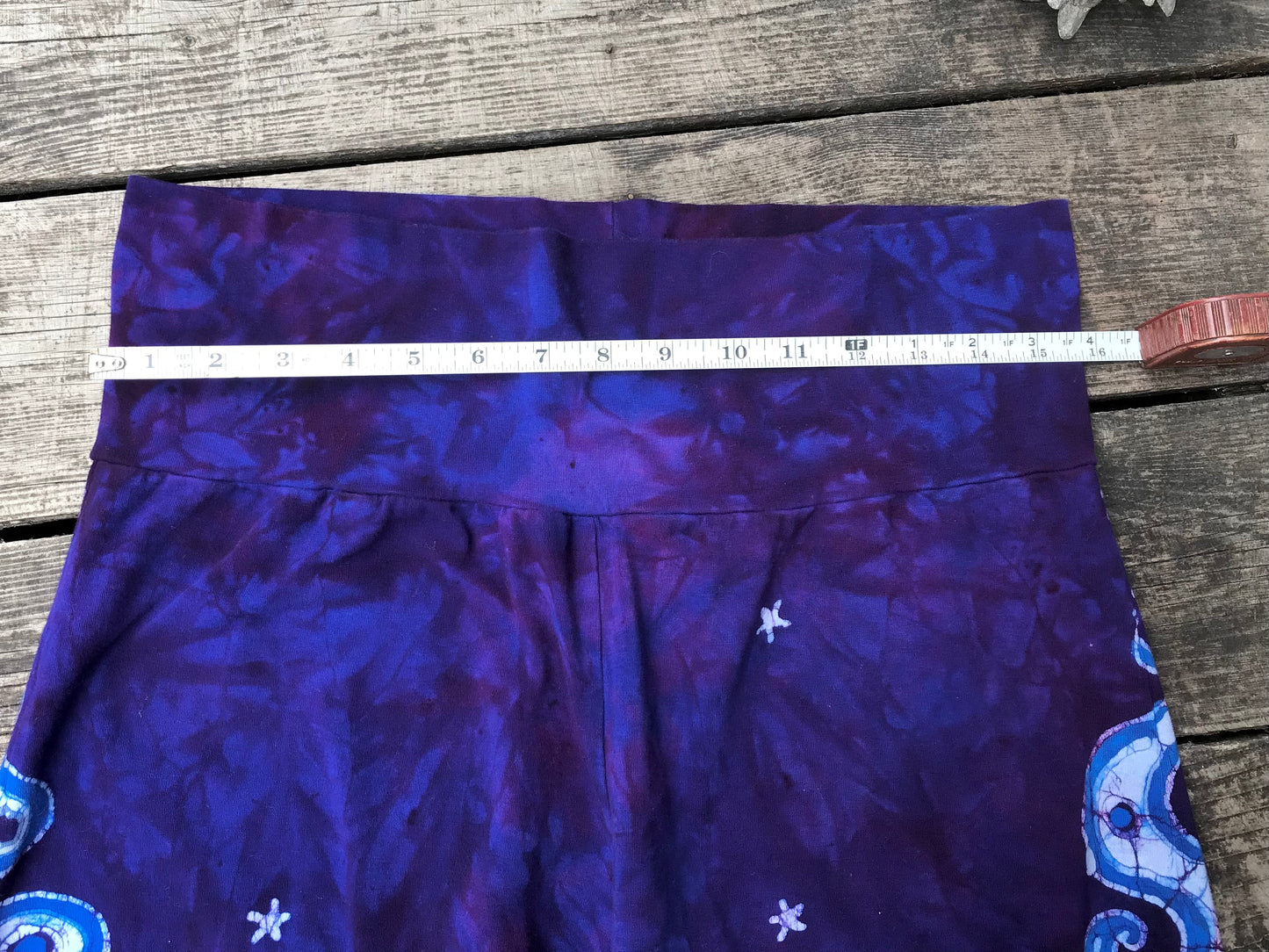 Blue Purple Batik Flame Biker Shorts Batikwalla by Victoria