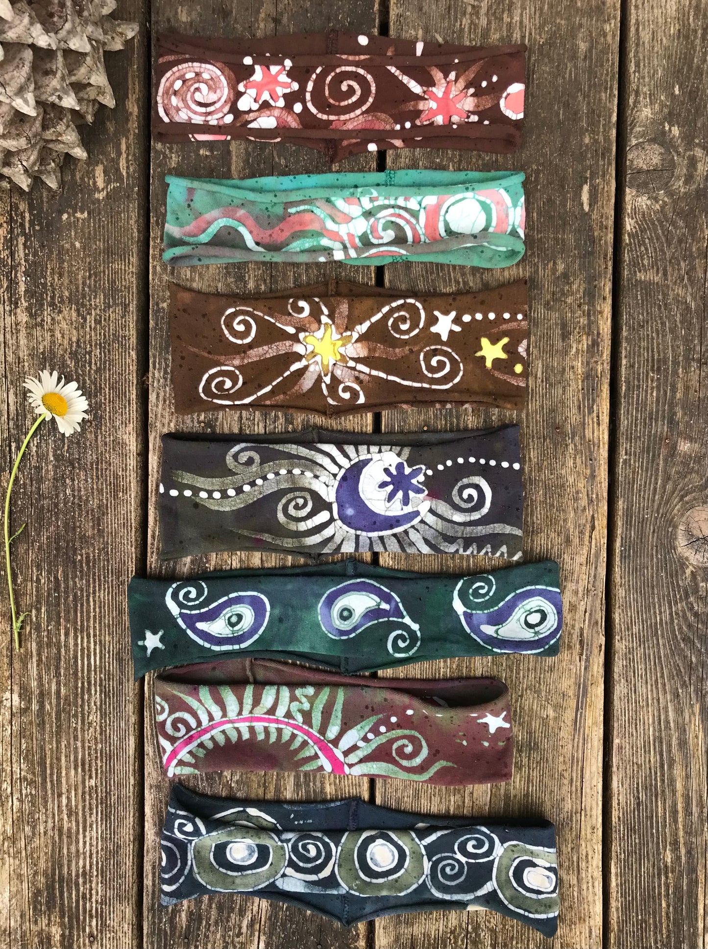 Peach and Mint Stellar Handmade Headband Batikwalla by Victoria