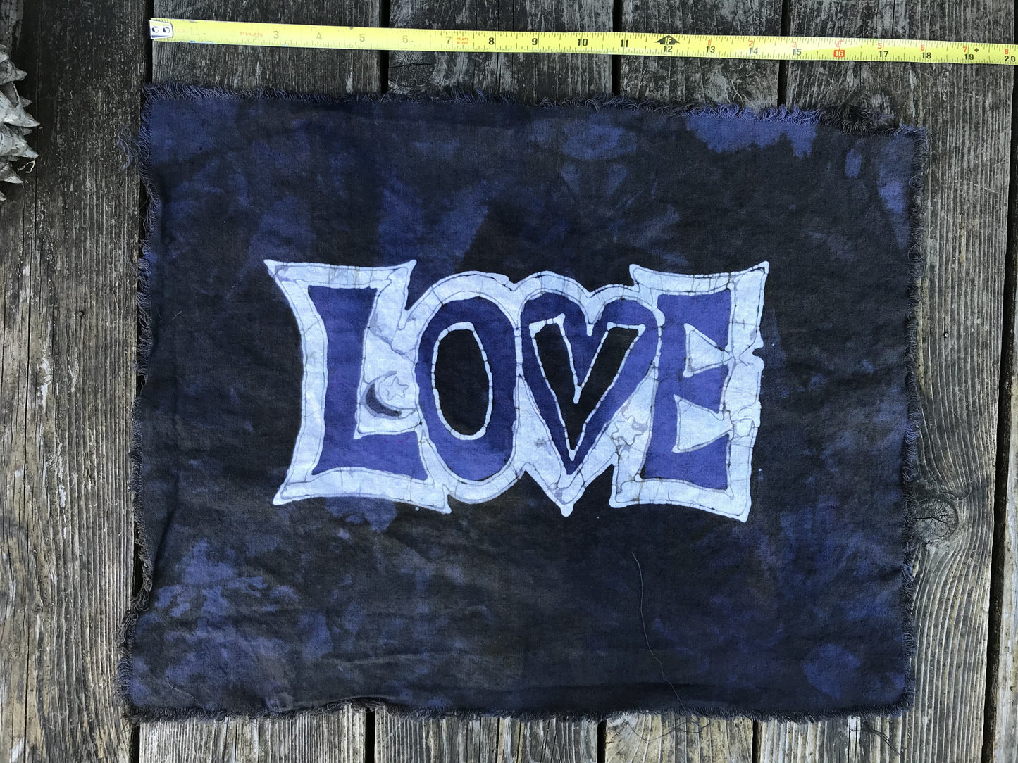 Love Batik Fabric - Dark Blue Sage Purple - 100% Woven Cotton Fabric scarf batikwalla