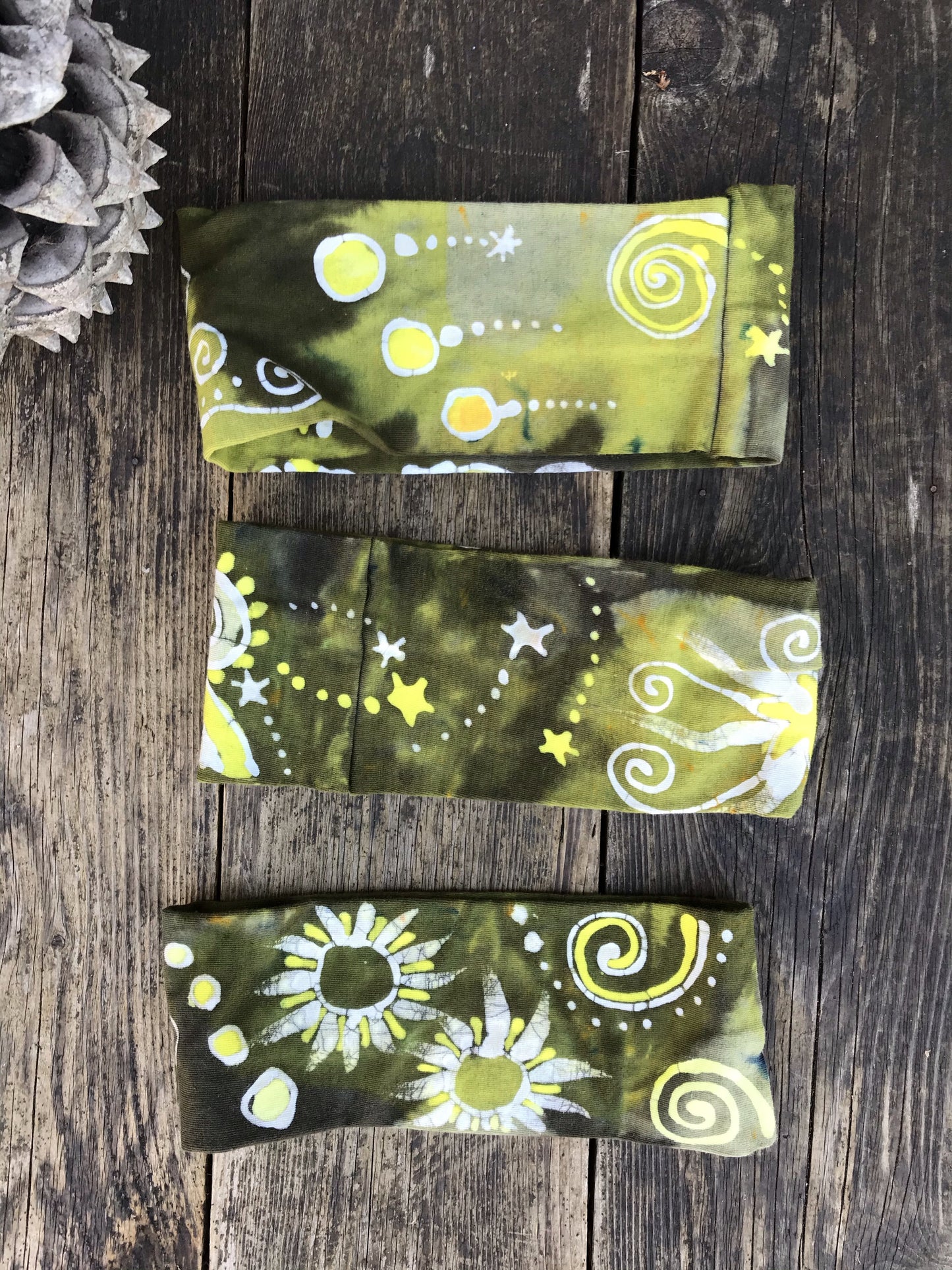 Dandelion Tea Fold Over Headband - by Batikwalla Batikwalla by Victoria