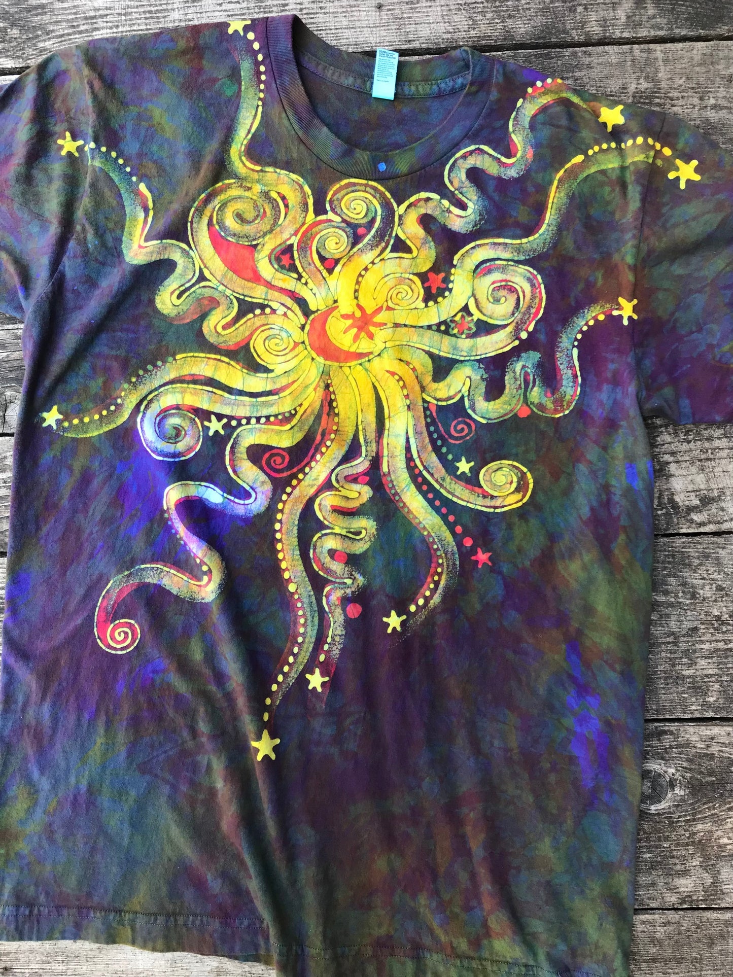 Sunrise Sunset Moon Star Batik T-shirt Tshirts batikwalla