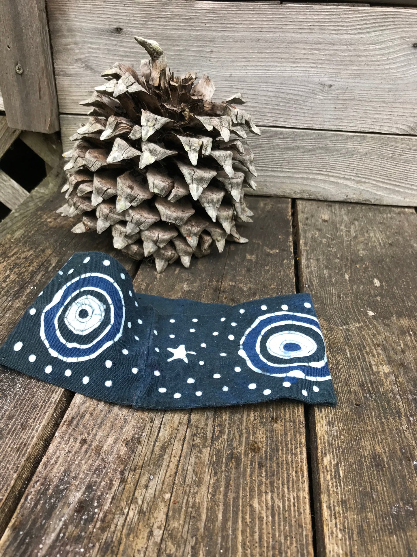 Juicy Fat Blueberries Fold Over Headband Batikwalla by Victoria