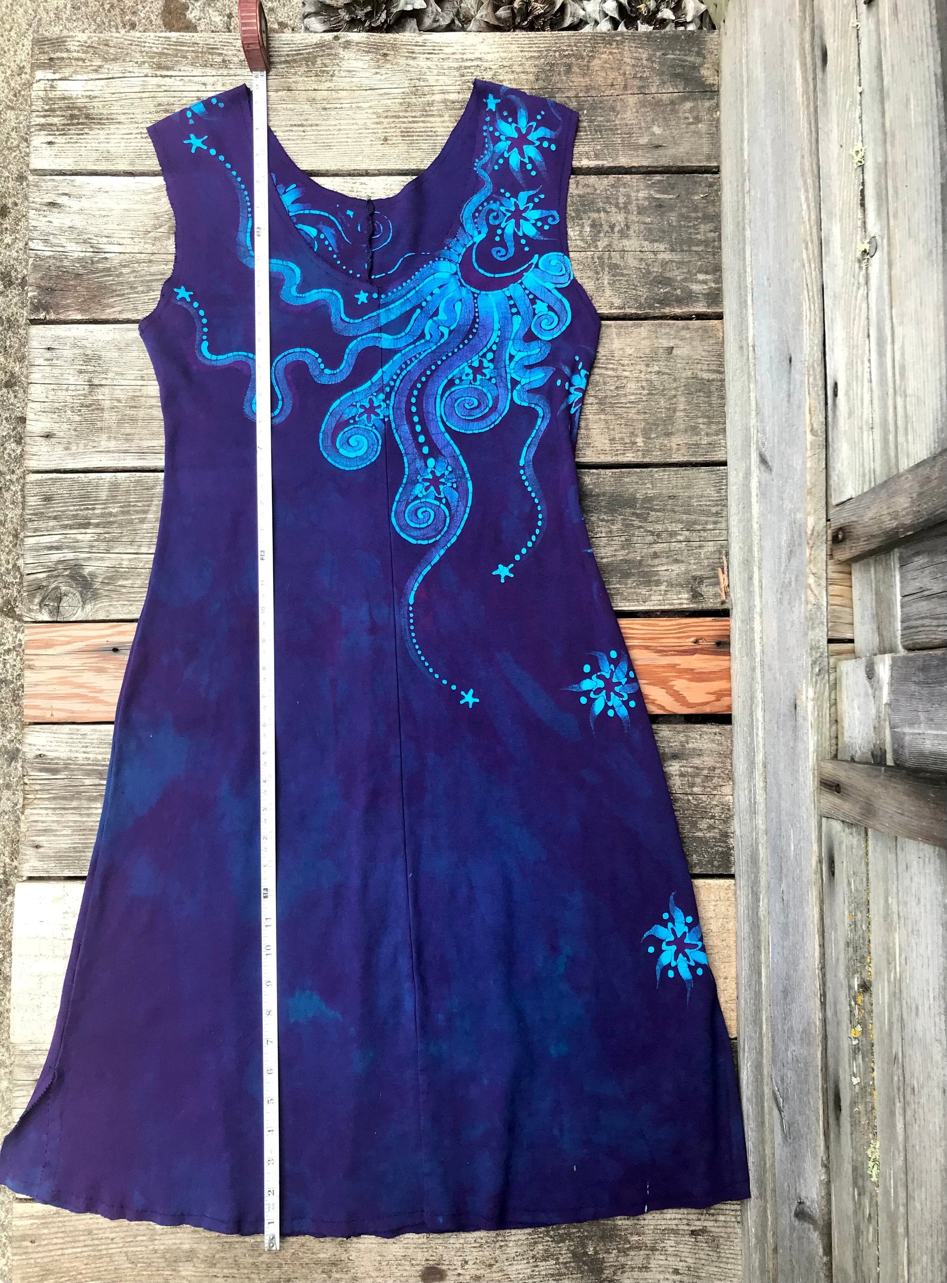 Sweet Night Moonlight Organic Cotton Batik Dress Batik Dresses Batikwalla