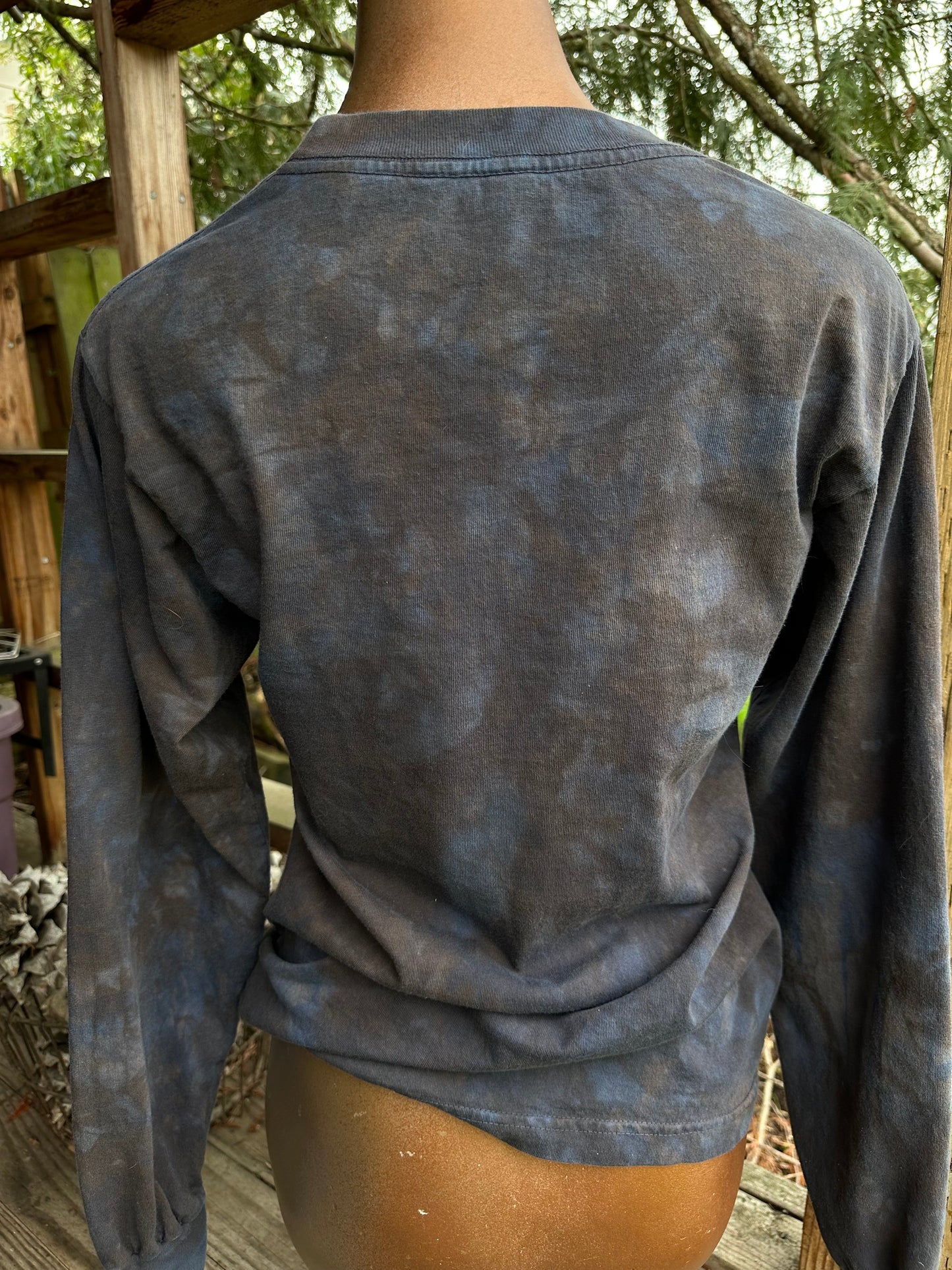 Forest for the Trees Pocket Long Sleeve Batik Tshirt - Size XS tshirt batikwalla