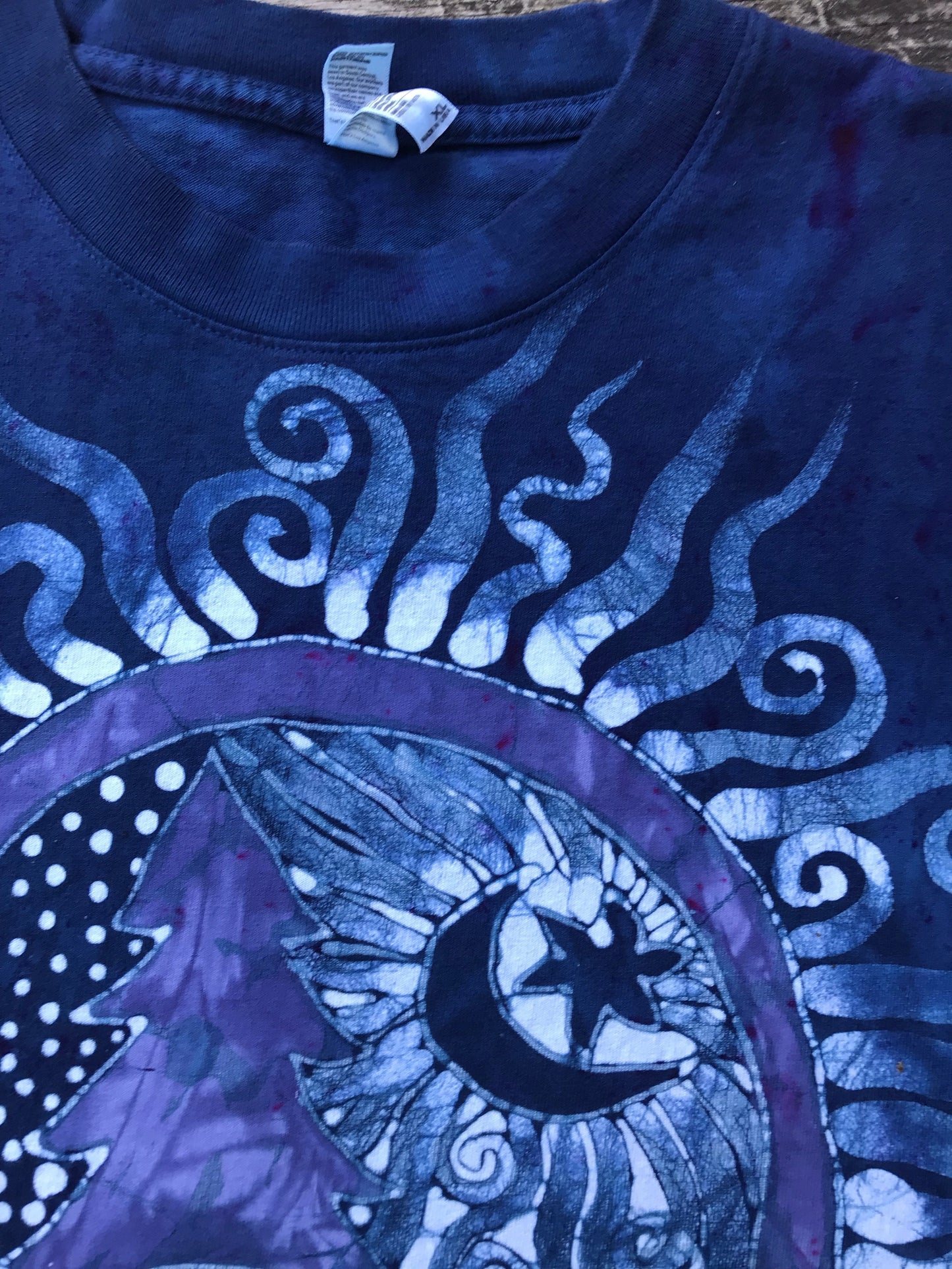 Blue Moon Forest Handmade Batikwalla Tshirt - Size Large tshirt batikwalla