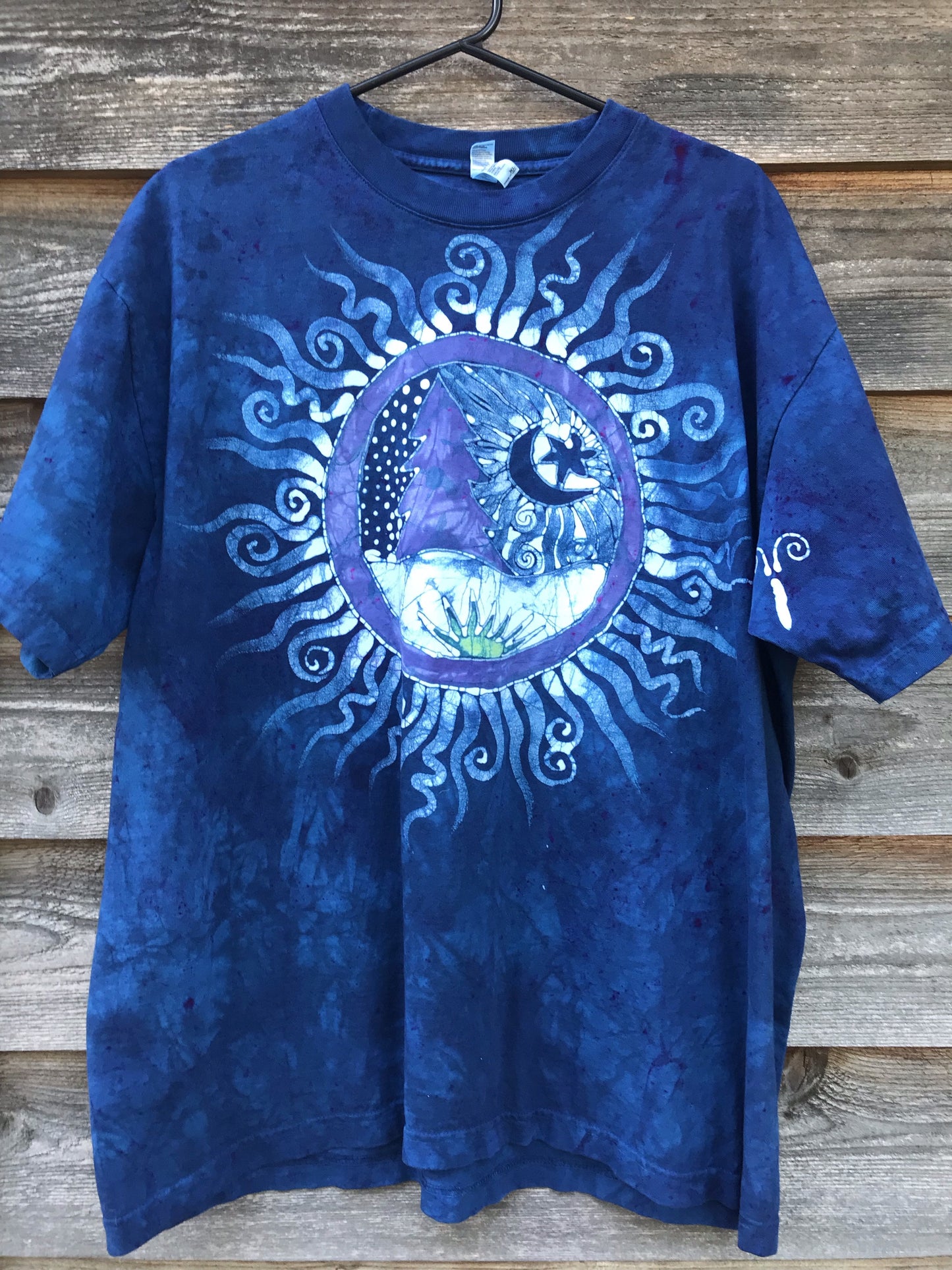 Blue Moon Forest Handmade Batikwalla Tshirt - Size XL tshirt batikwalla