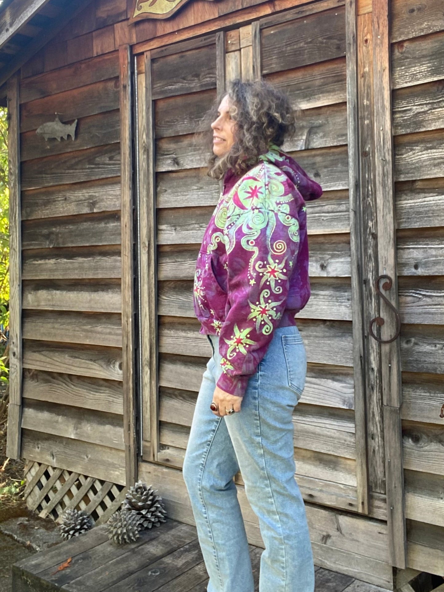 Sunrise Sun Glow Handmade Batik Hoodie - Size M/L hoodie batikwalla