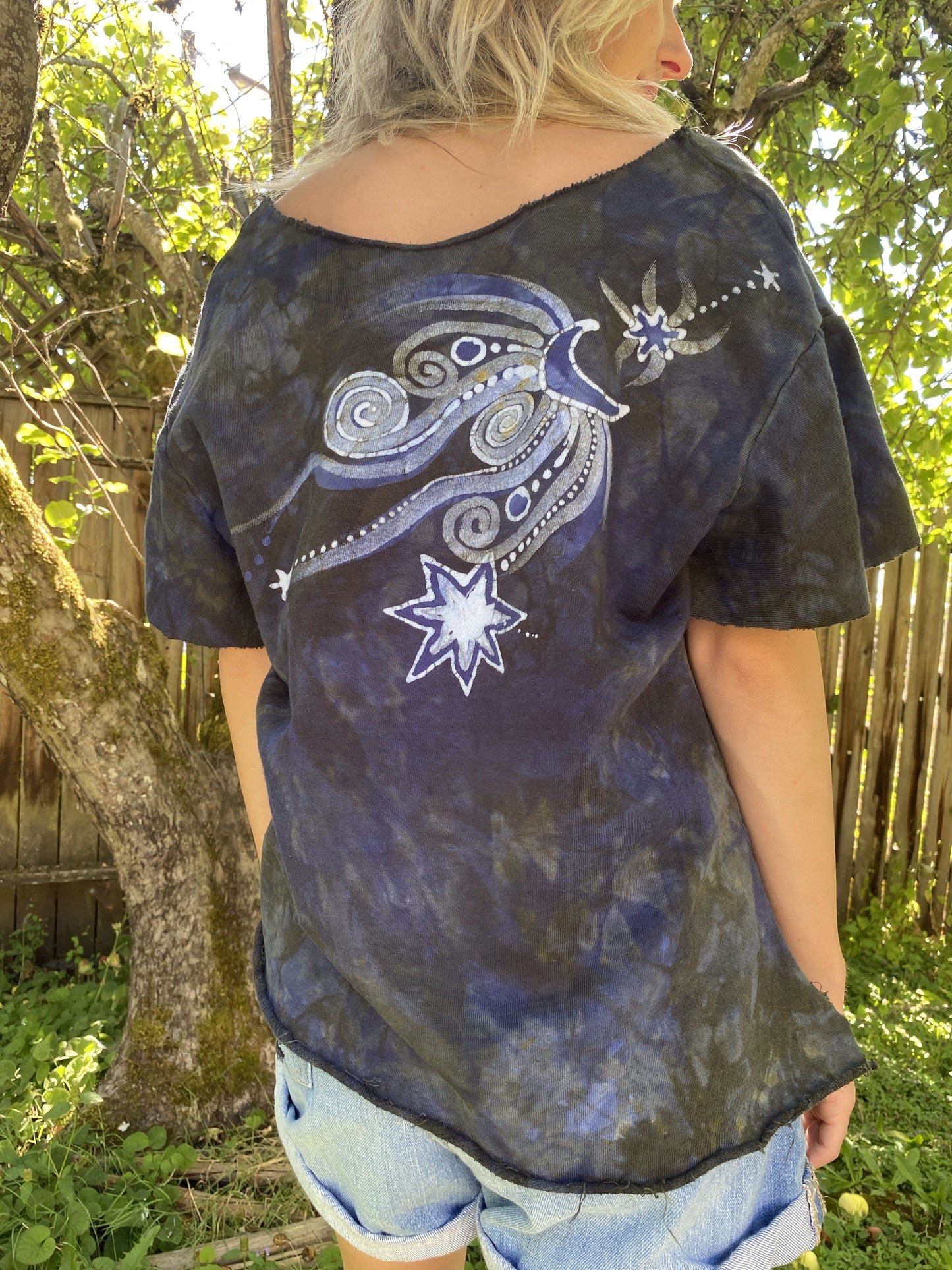 Amethyst Forest Cotton Handmade Batik Top - Large Batik Dresses Batikwalla
