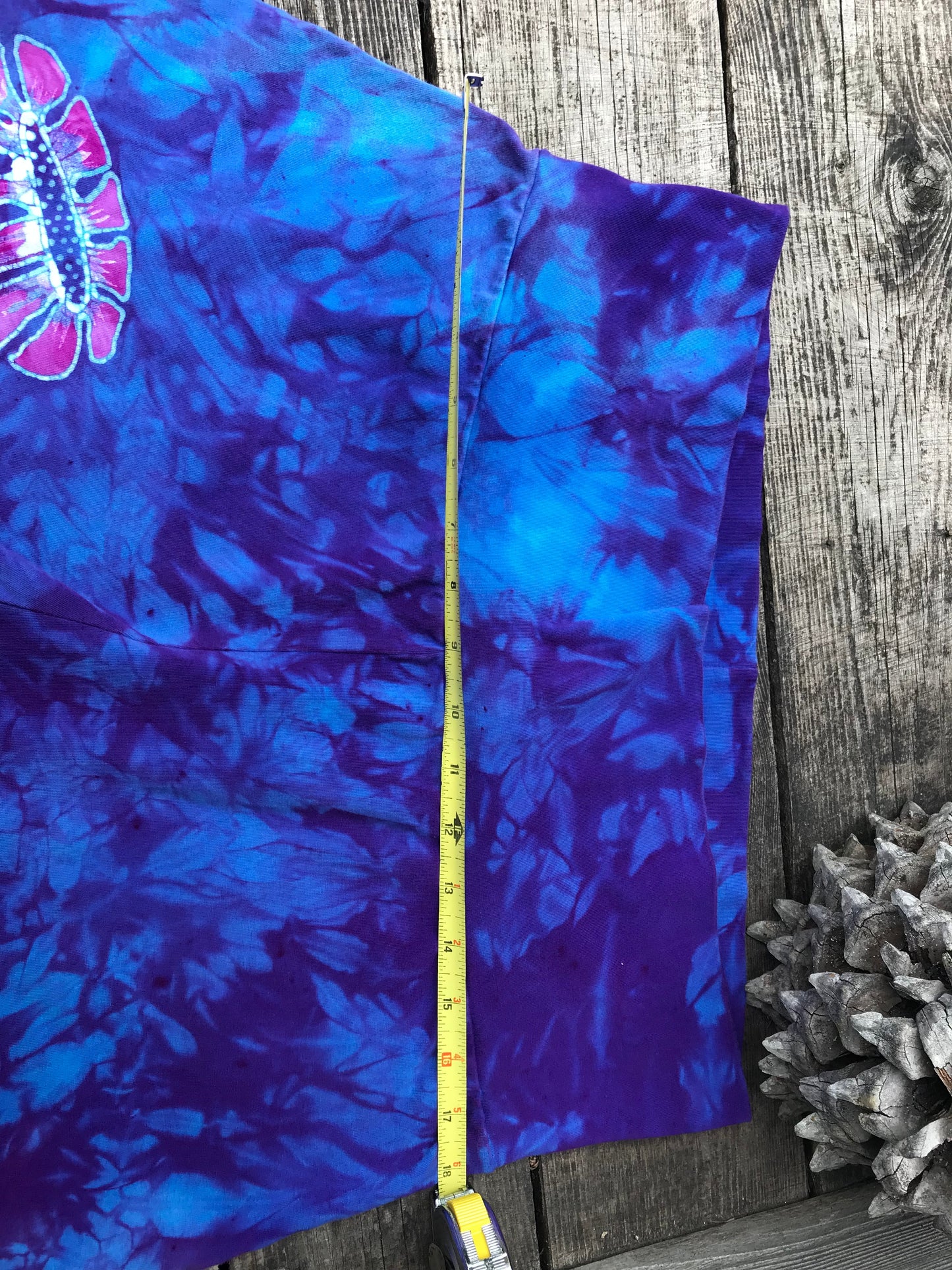 Blue Skies Flower Power Batik Biker Shorts Batikwalla by Victoria