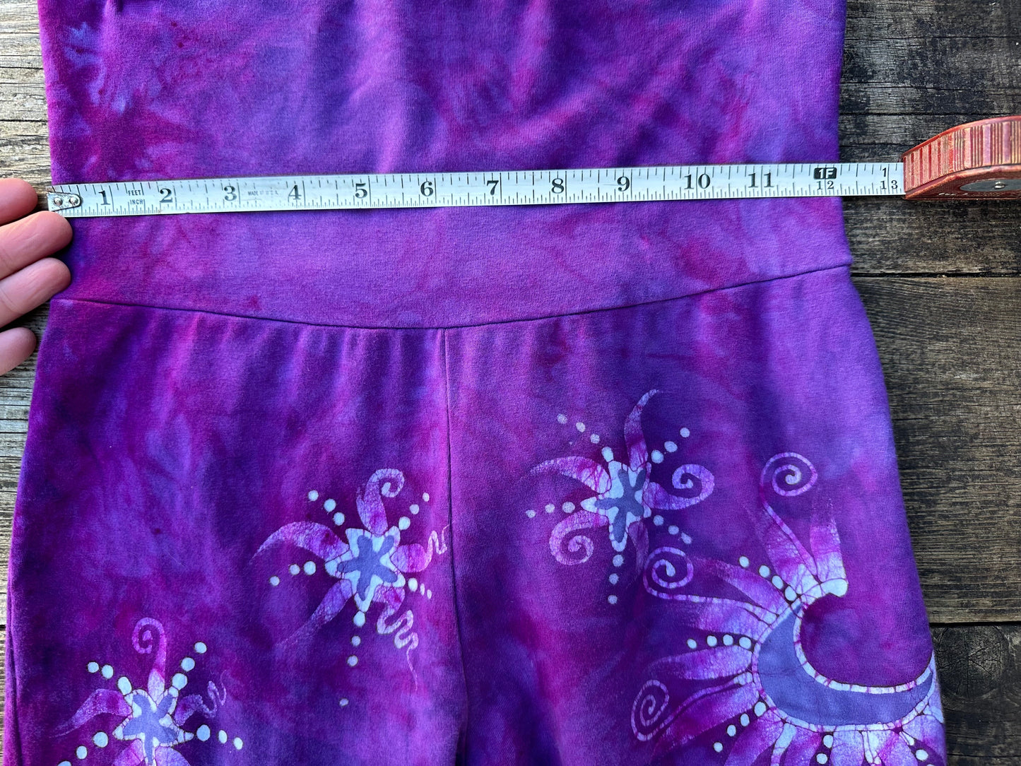Hot Pink Moonflowers Stretchy Lounge Pants - Size Small Yoga Pants batikwalla