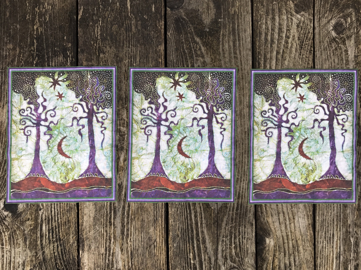 Two Trees Batik Fabric Print