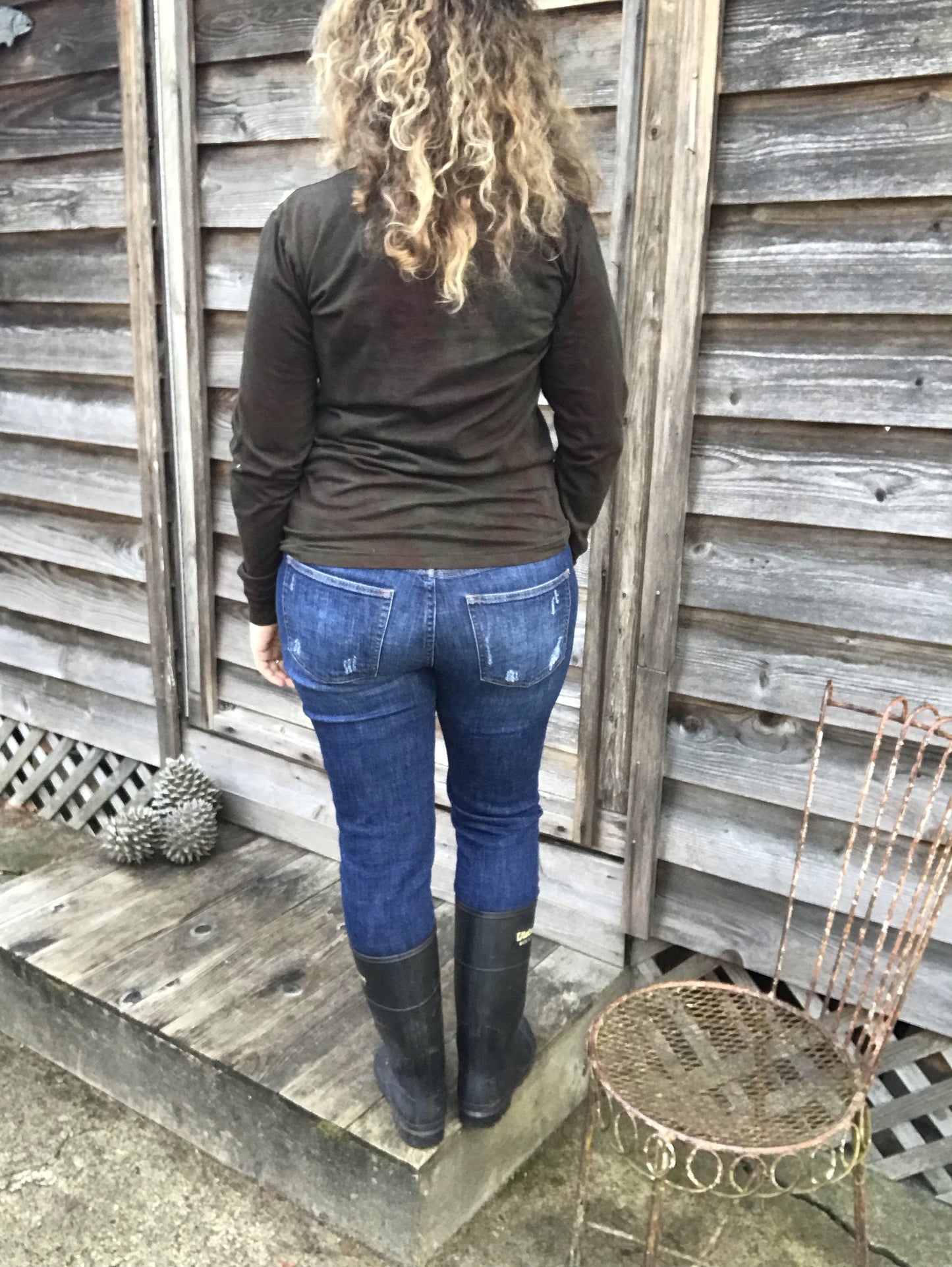 Jellyfish Moon In Dark Chocolate Long Sleeve Tshirt - Size Medium