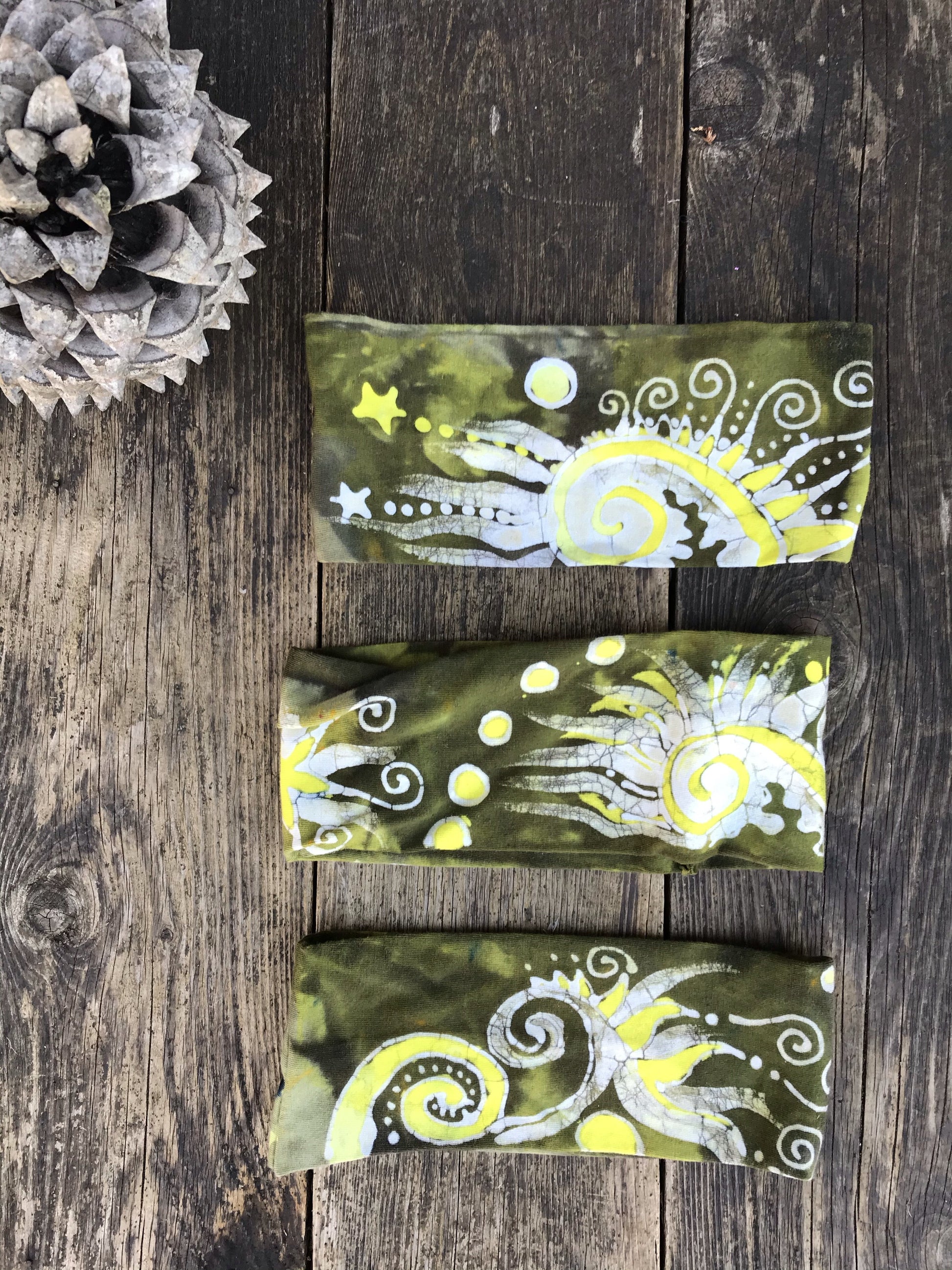 Dandelion Tea Fold Over Headband - by Batikwalla Batikwalla by Victoria