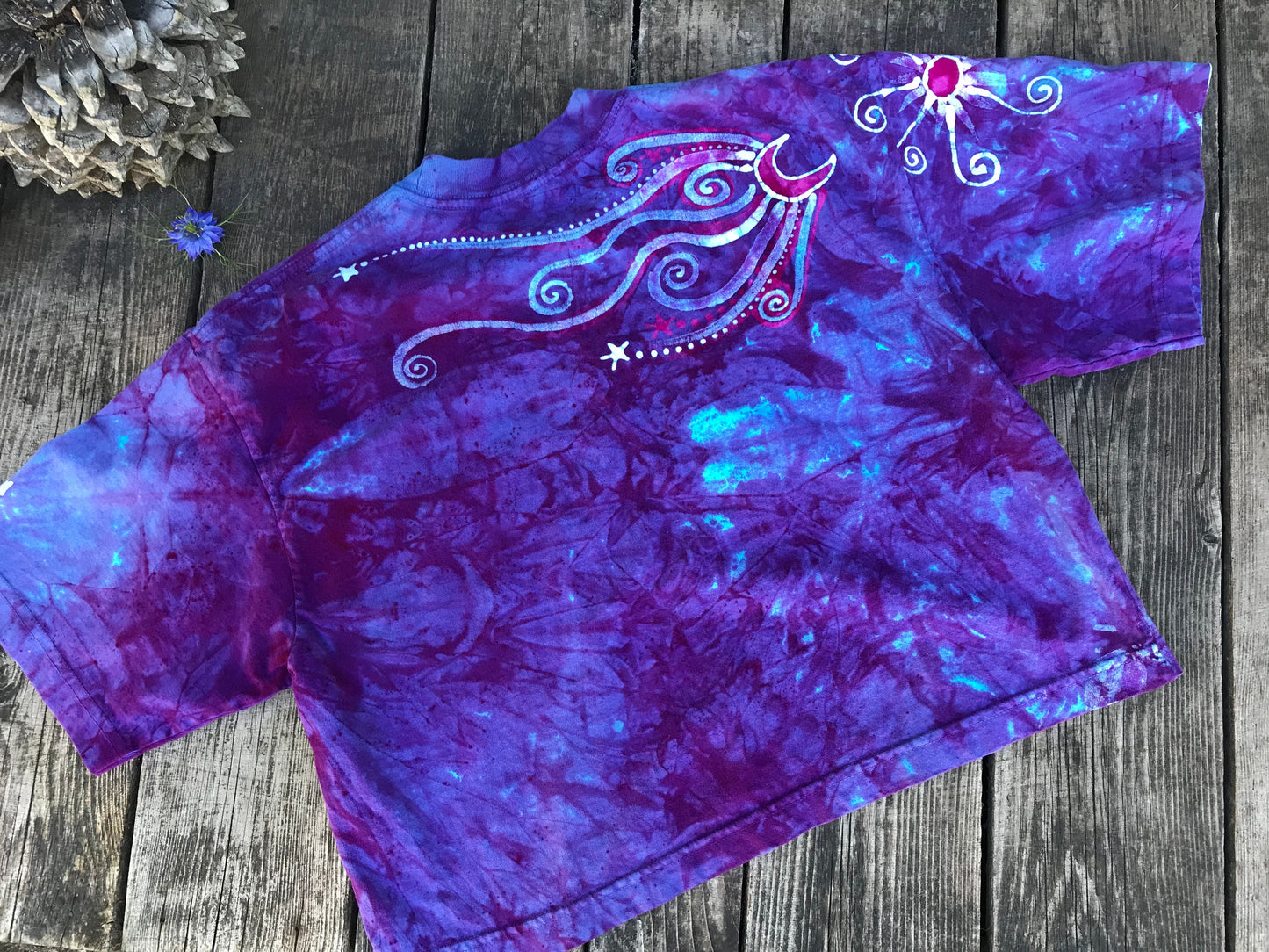 Amethyst Starlight Oversize Crop Top Batikwalla by Victoria